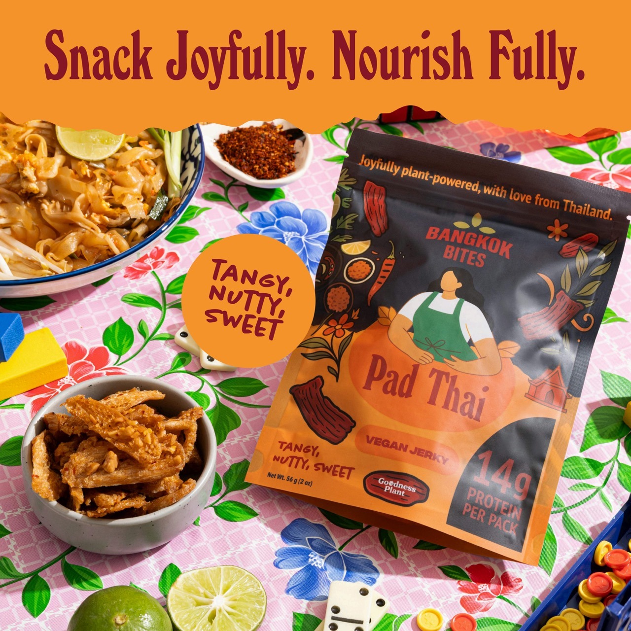 Bangkok Bites Jerky, Pad Thai (2 oz I Protein 14 g) 25