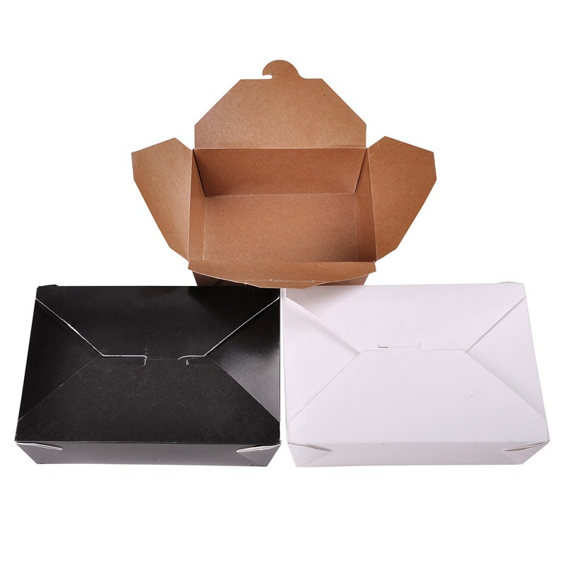 Disposable Biodegradable Take out Kraft Paper Lunch Box 273