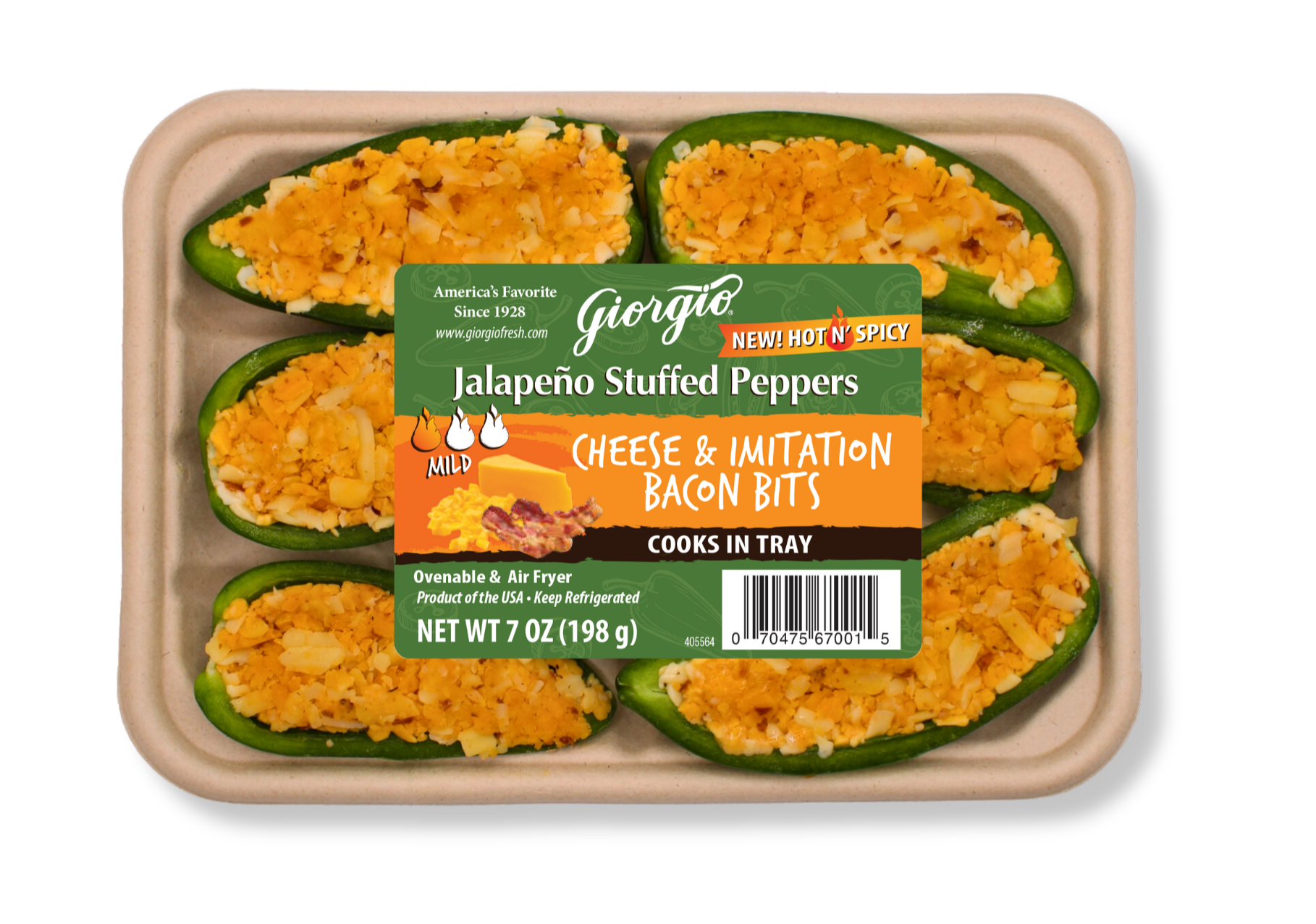 Cheese and Imitation Bacon Stuffed Jalapeno Peppers 175