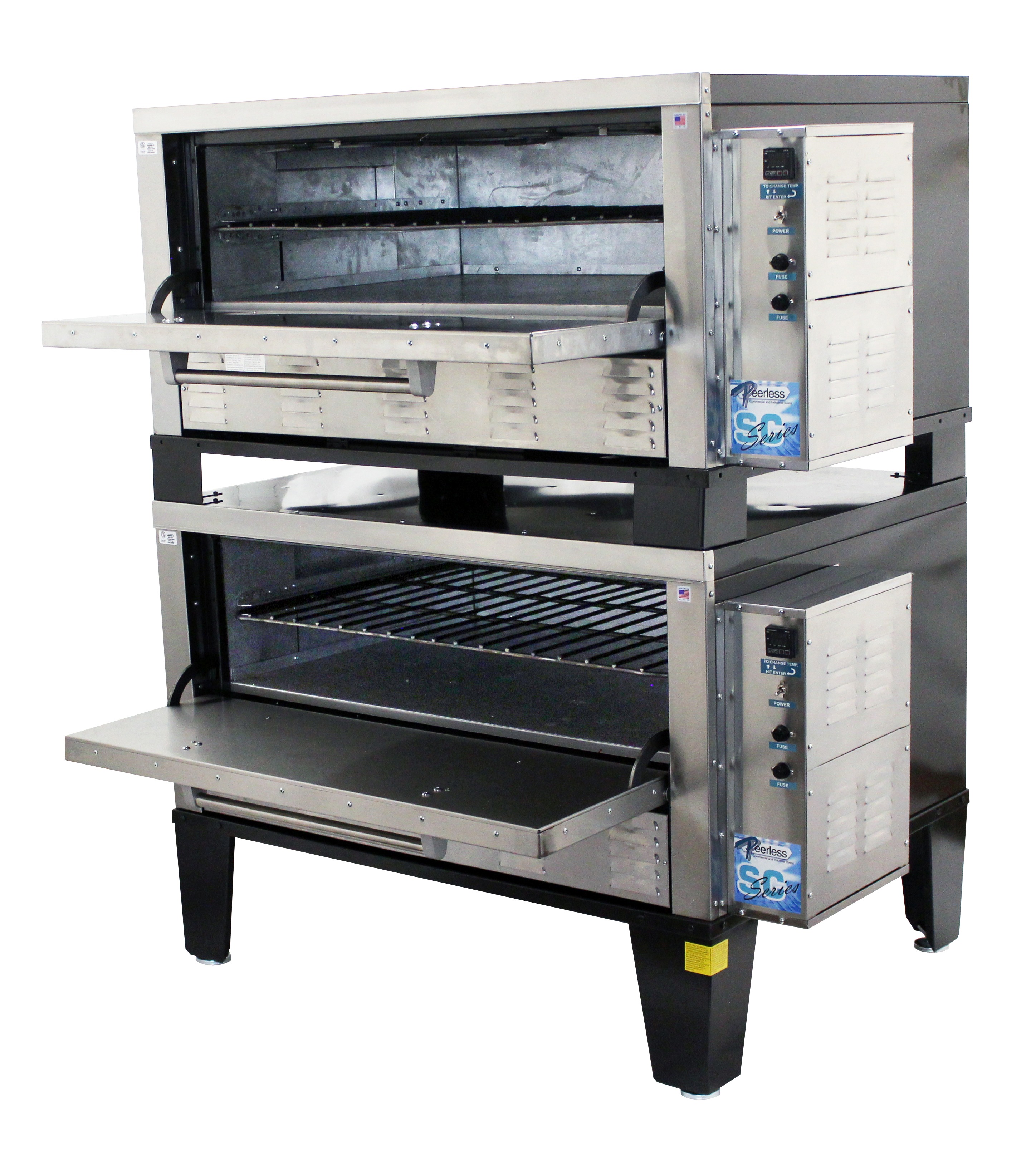 Peerless Ovens Gas and Electric Stone Deck Ovens with 12" High Deck Opening 279