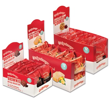 Low-labor, individually wrapped cookies, muffins, brownies and loaf cakes. 333