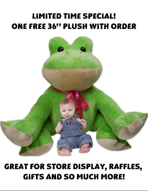 Free matching 36” JumboPlush™ with order! 25