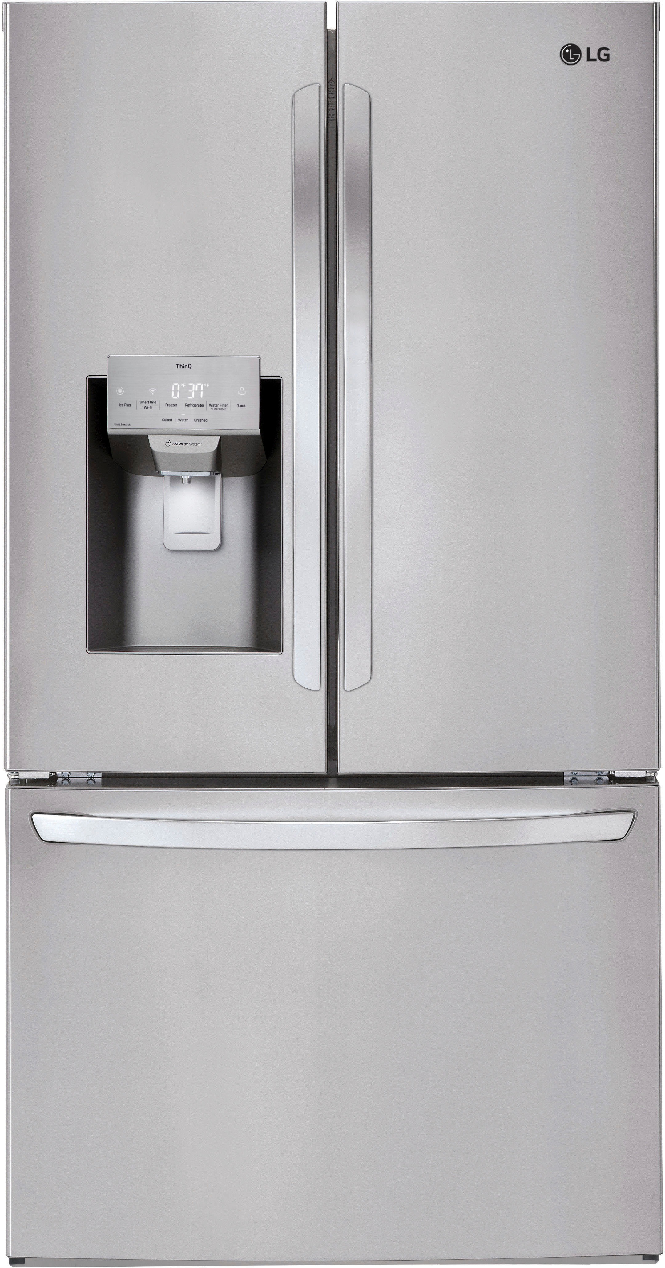 LG 28 cu. ft. 3 Door French Door Refrigerator with Ice and Water Dispenser 32