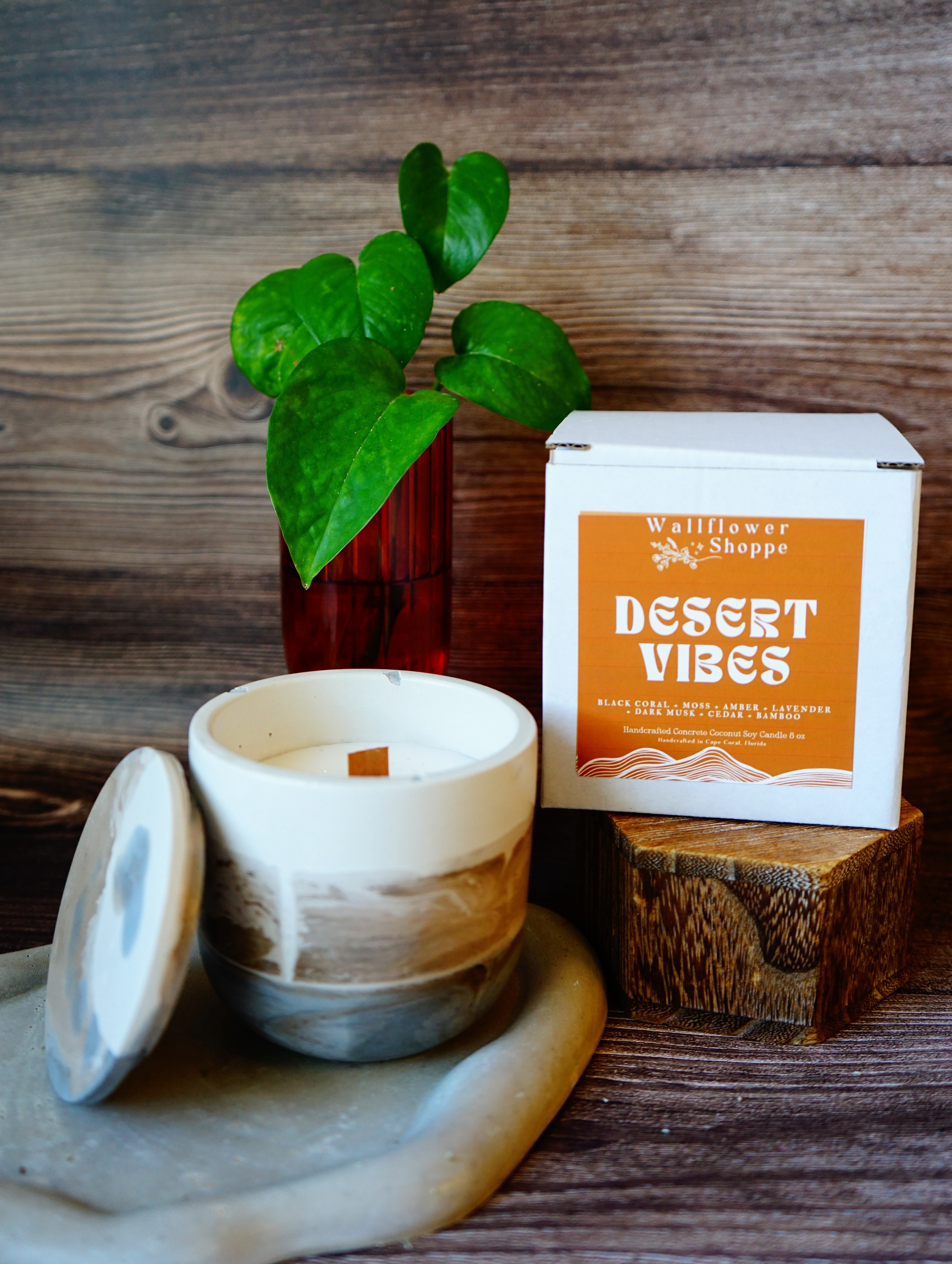 Concrete Coconut Soy Wax Candles 601