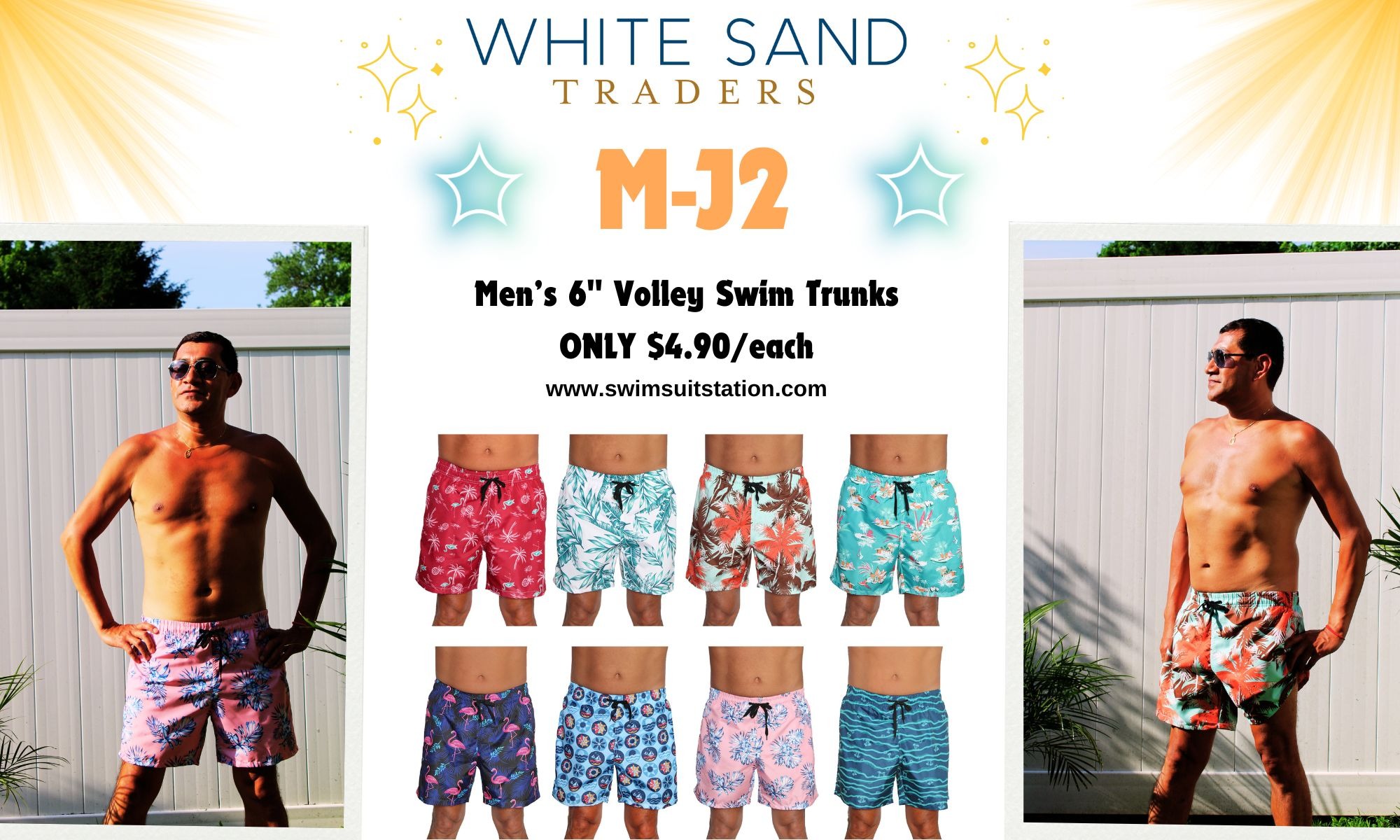 Men's Printed Volley Swim Trunks 151