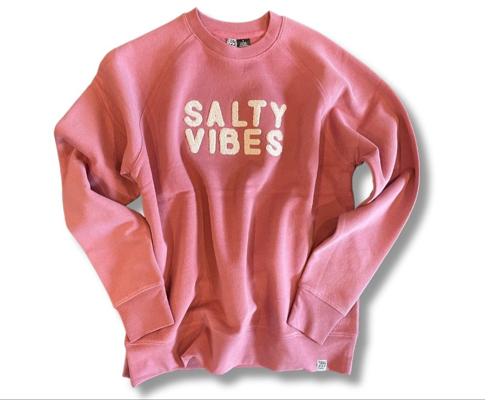 9 oz Peached Crew With Chenille Letters 829