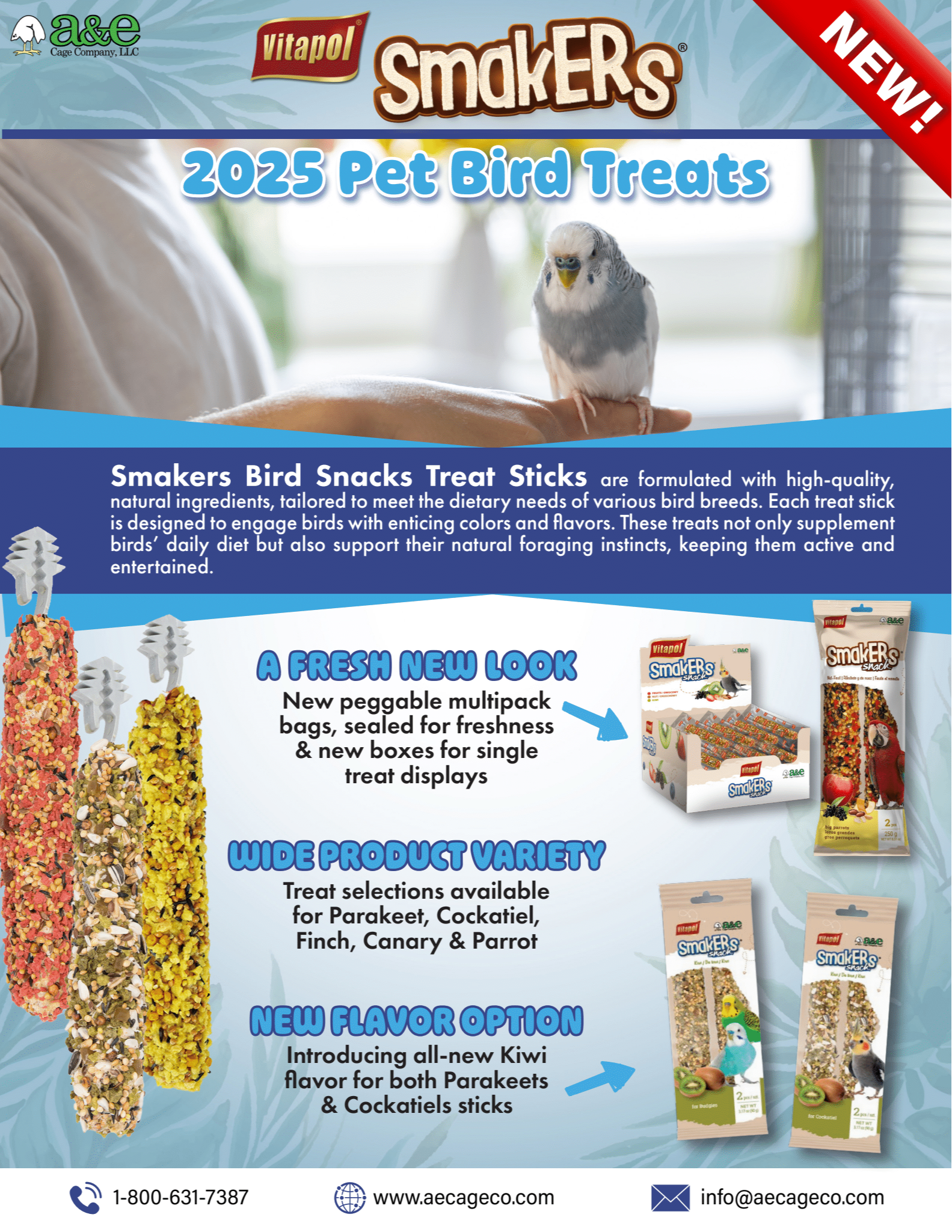 Smakers Treat Sticks for Pet Birds, by A&E Cage Co 1376