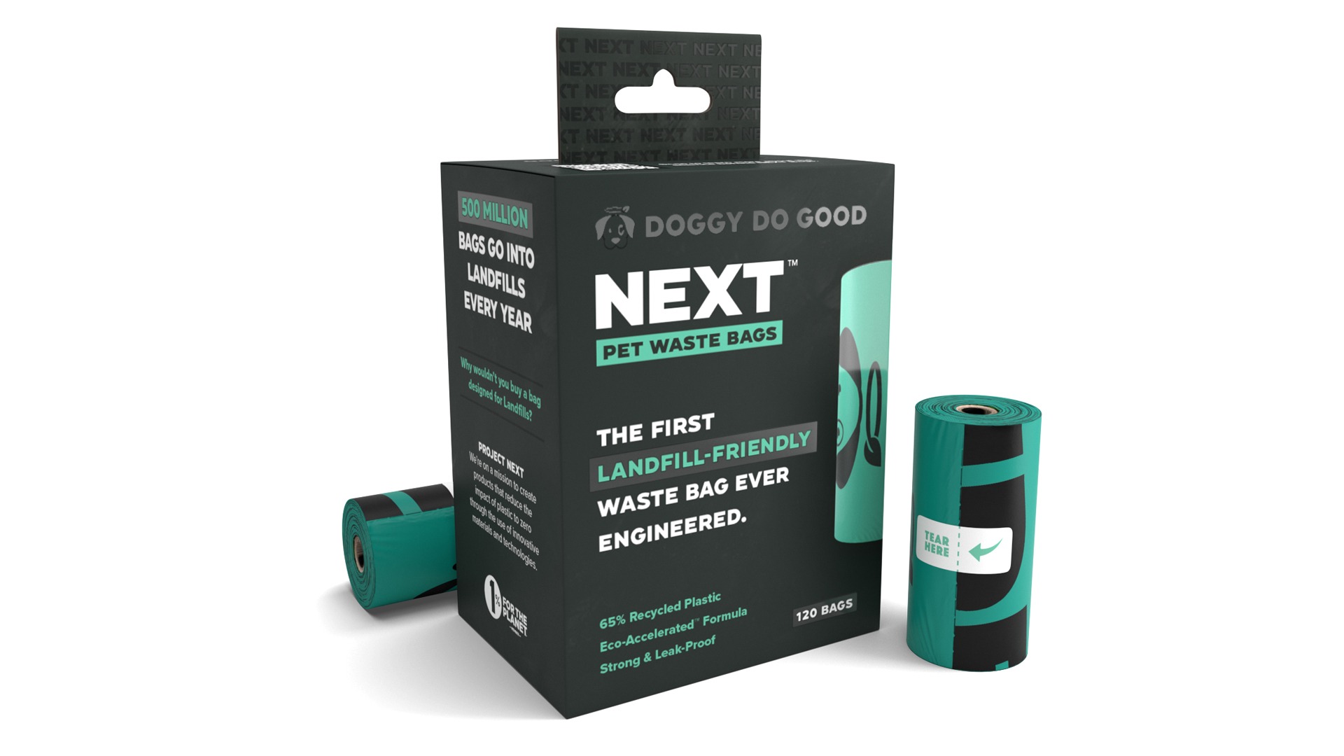 NEXT Landfill-Friendly Pet Waste Bags (120 Count) by Doggy Do Good 1543