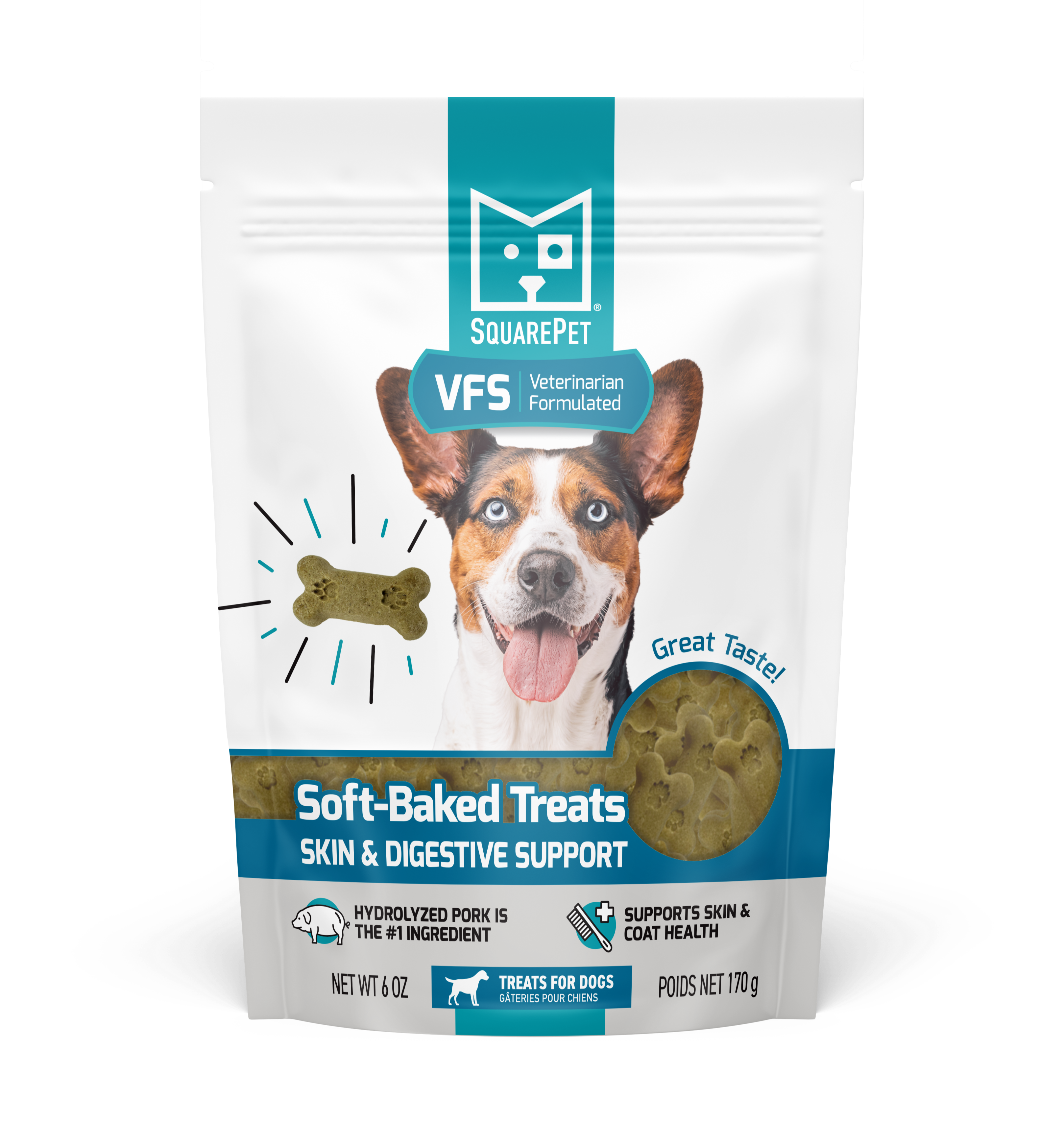 SquarePet® VFS Treats – Skin & Digestive Support & Low Fat Formula 1580