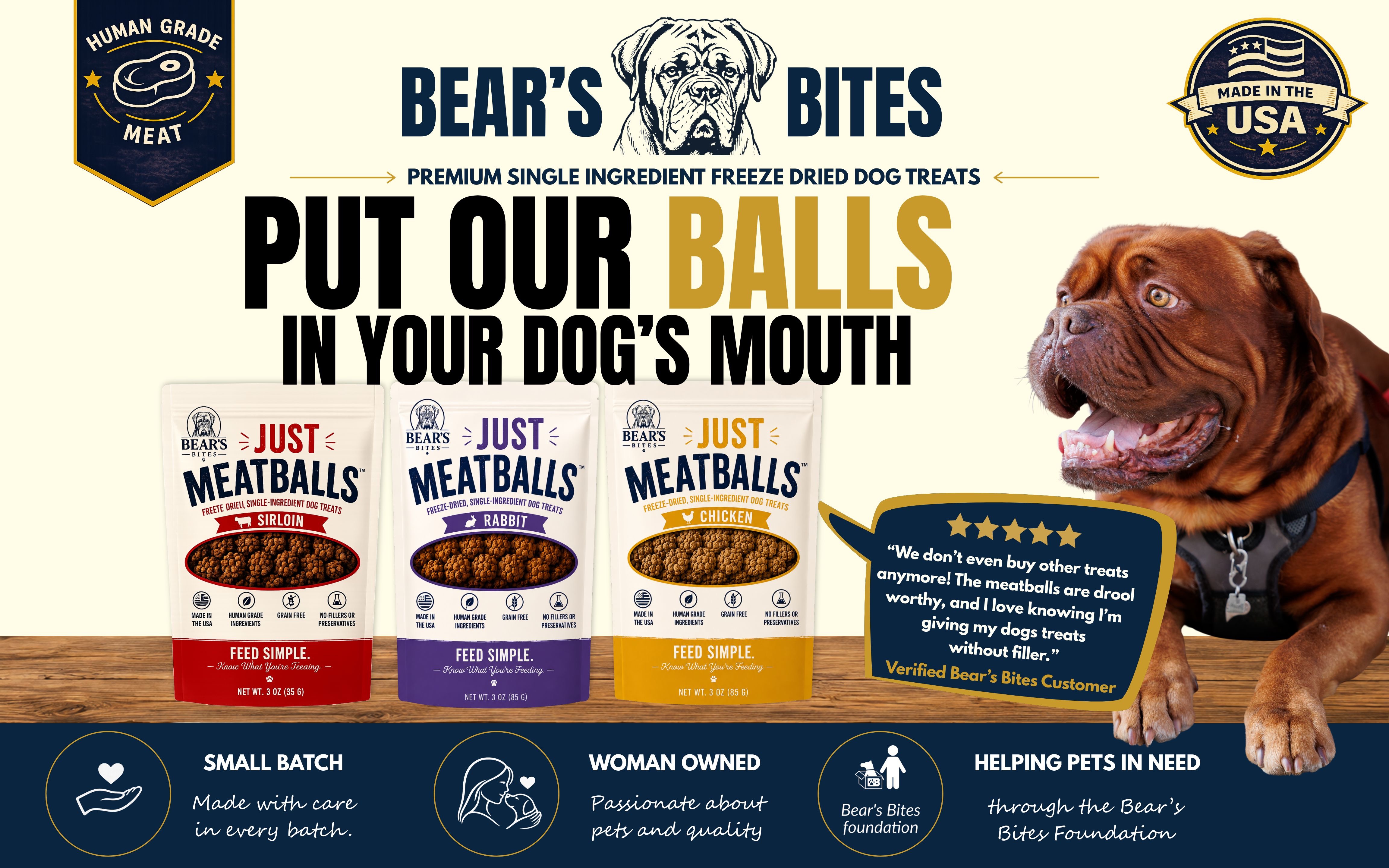 Just Meatballs! Freeze Dried Dog Treats 1053