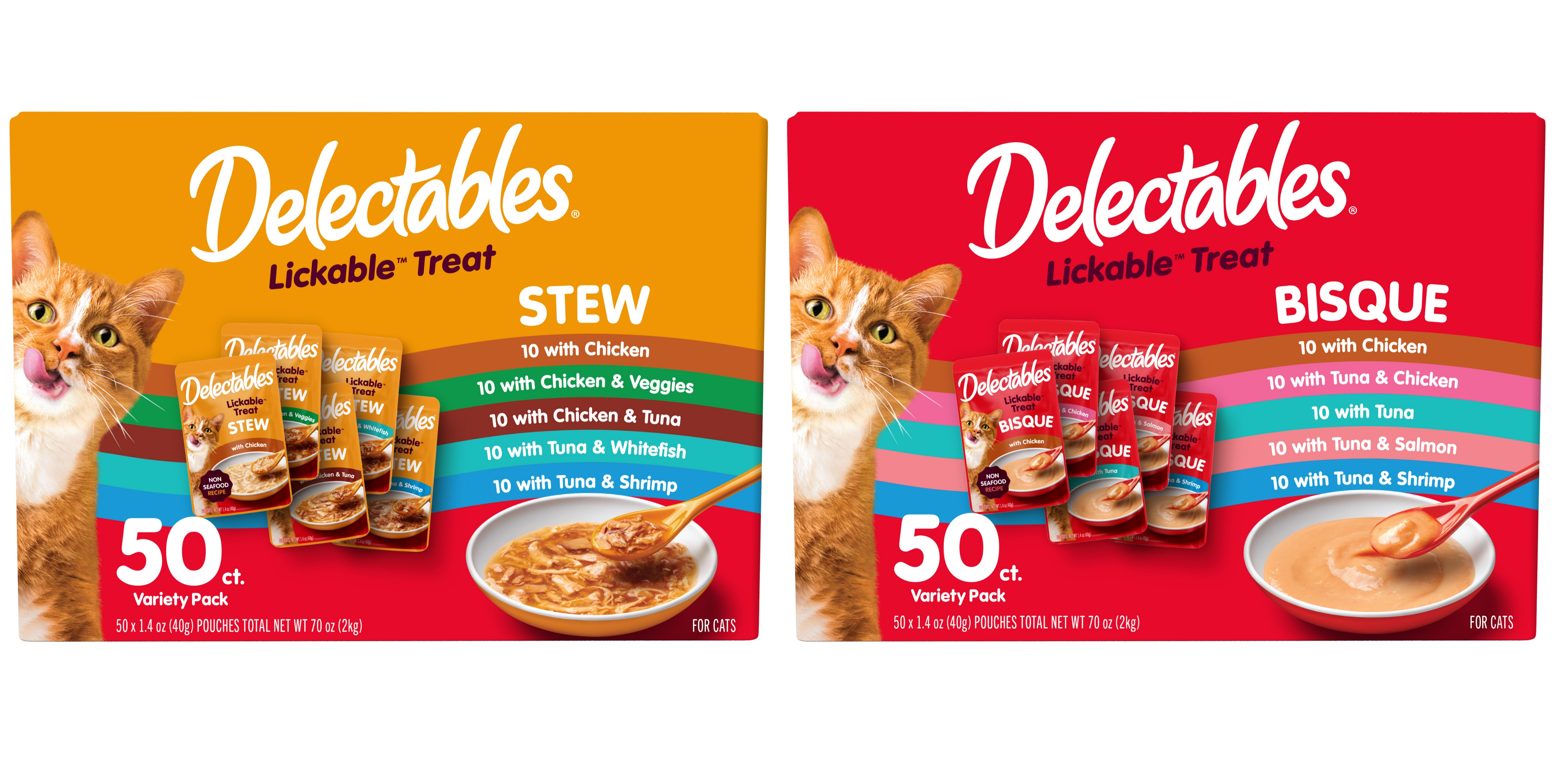 Delectables Lickable Treat Cat Treats Variety Pack 120