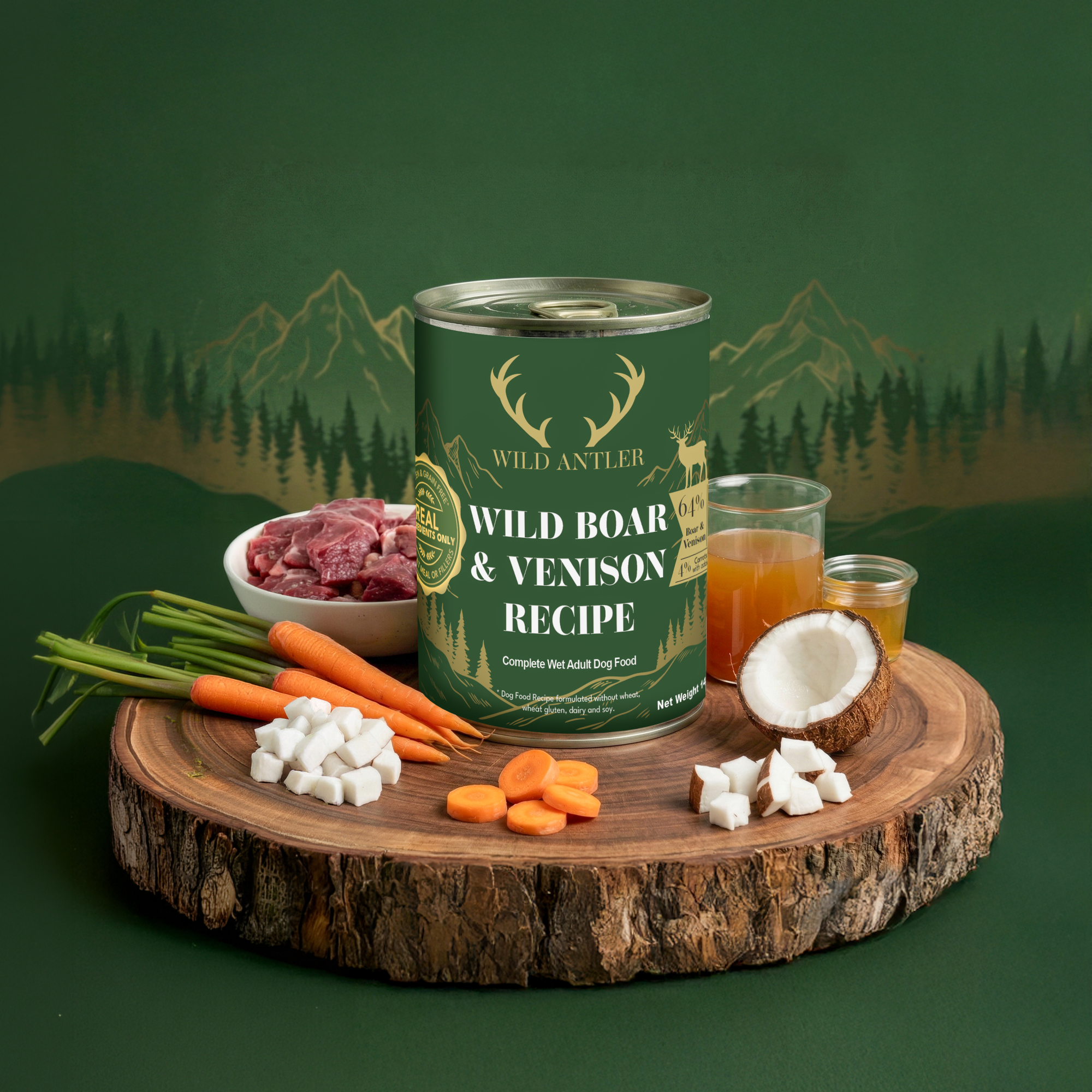 Wild Boar & Venison Grain-Free Complete Wet Dog Food Recipe 124