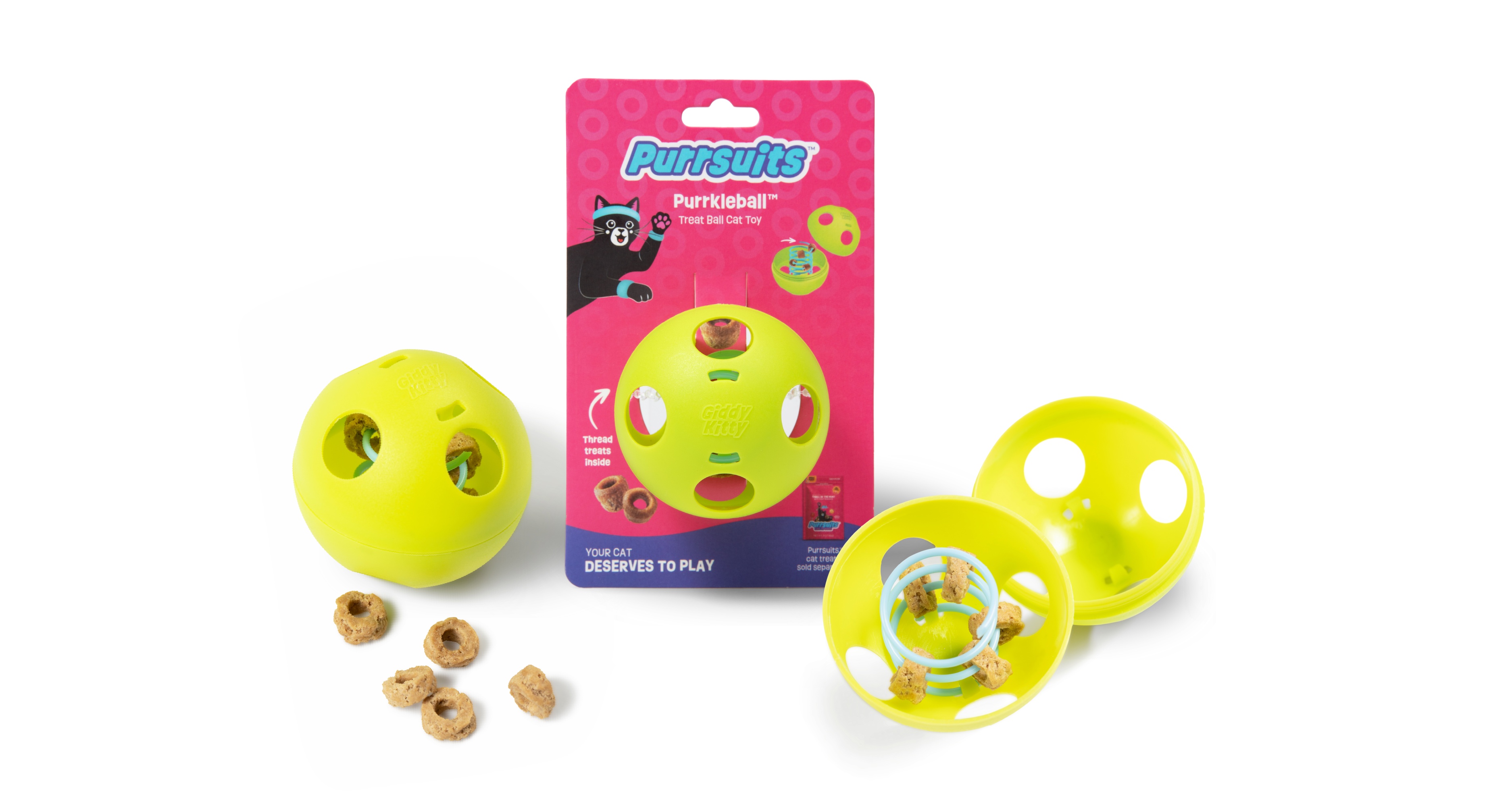 Purrsuits™ Purrkleball Treat Ball Cat Toy 305