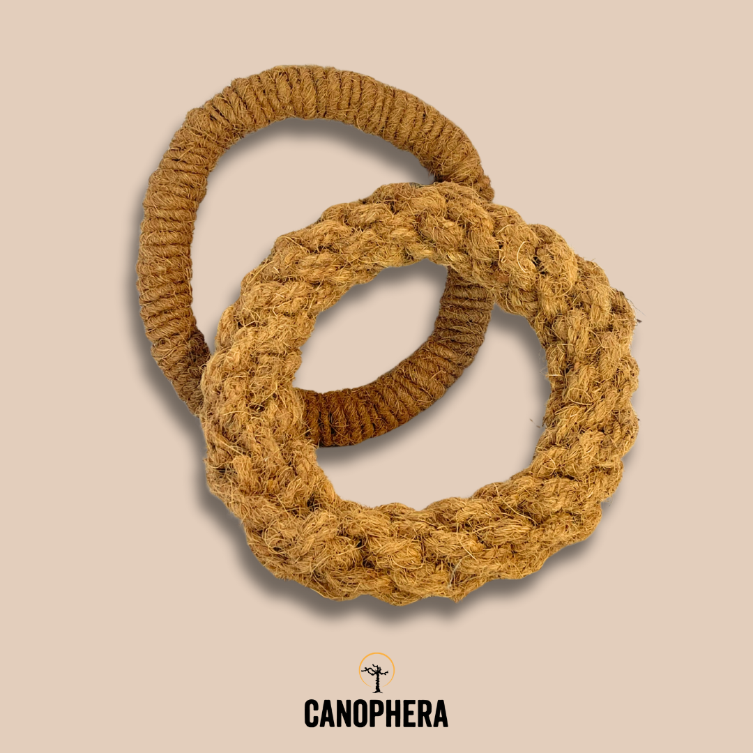 Braided coconut ring & bone 311