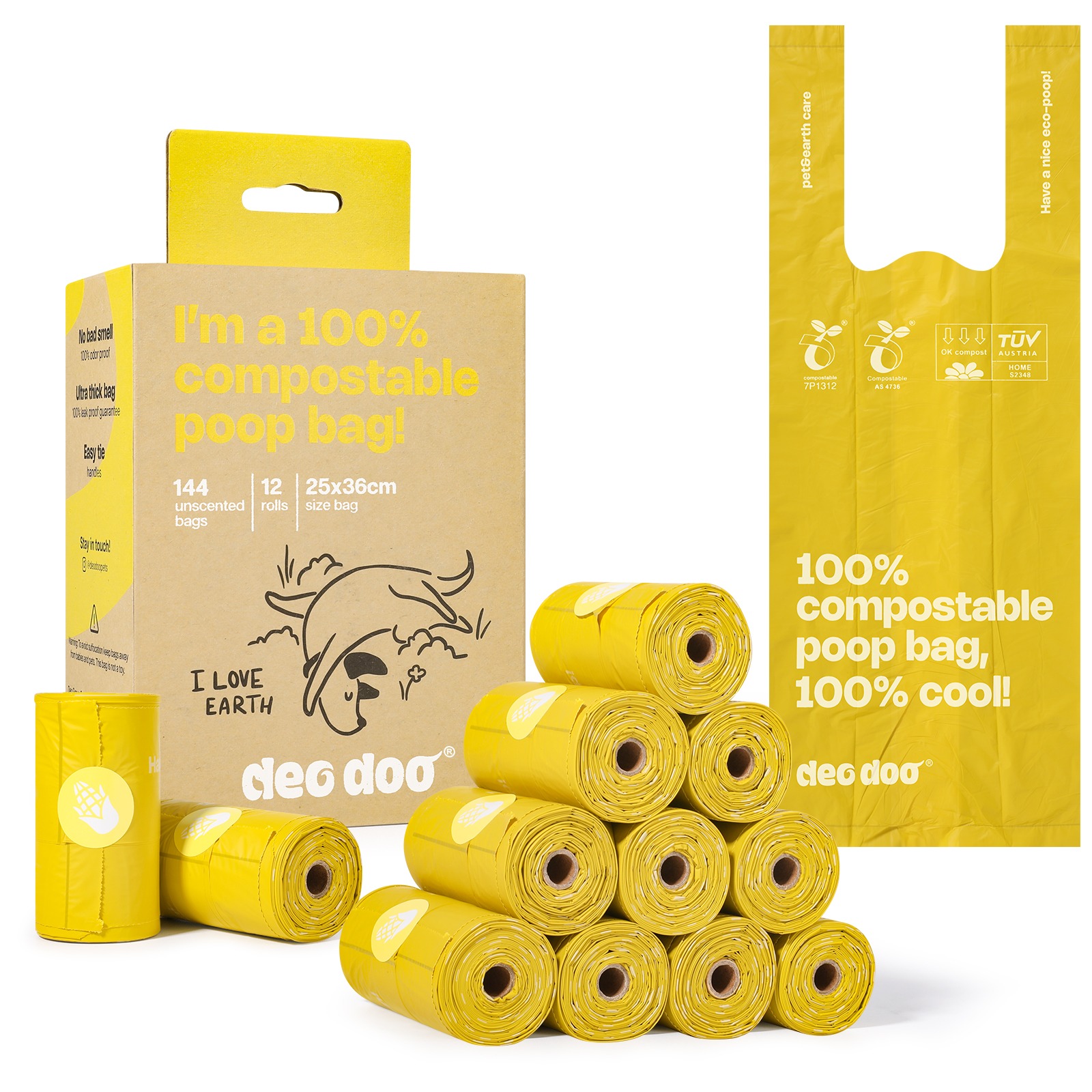 100%  Compostable Poop Bag 68