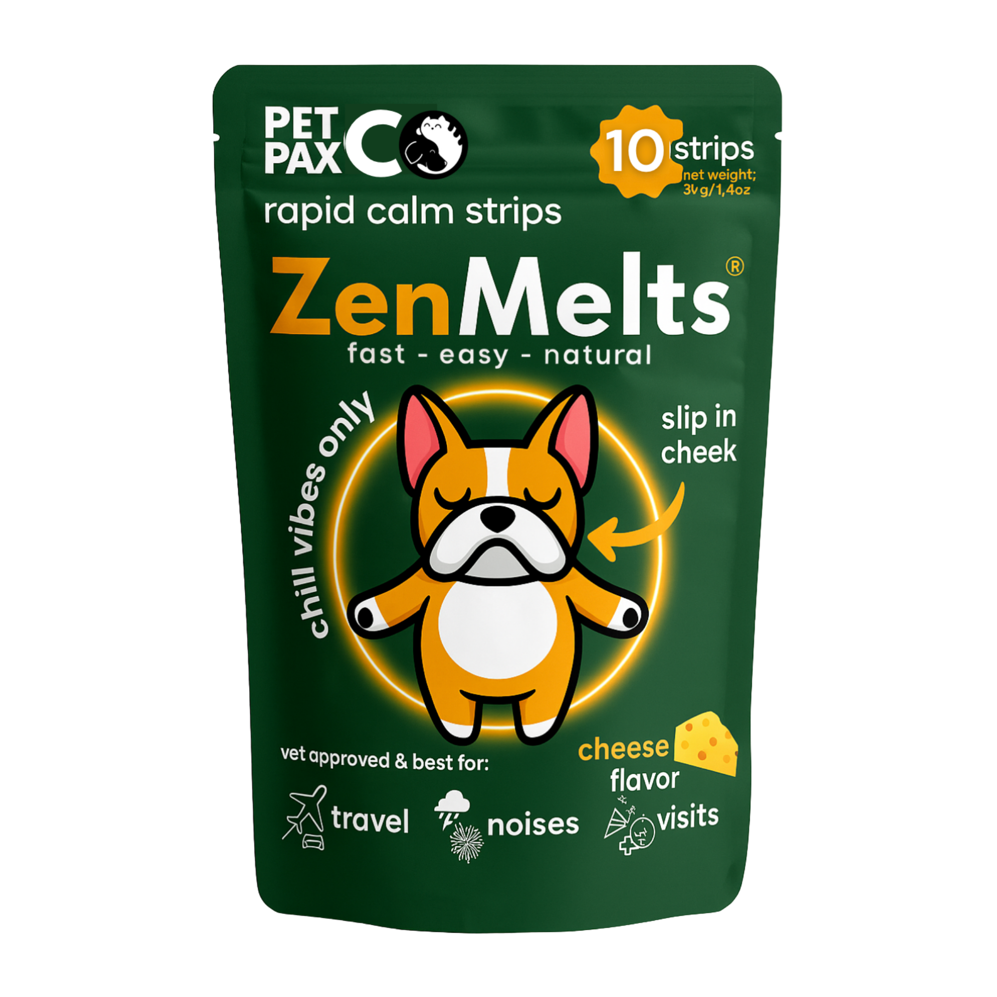 ZenMelts - Calming Strips for Dogs – Fast-Acting Anxiety Relief & Sleep Support with Melatonin and Chamomile - Dog Calming Chews Alternative, Helps Re 69