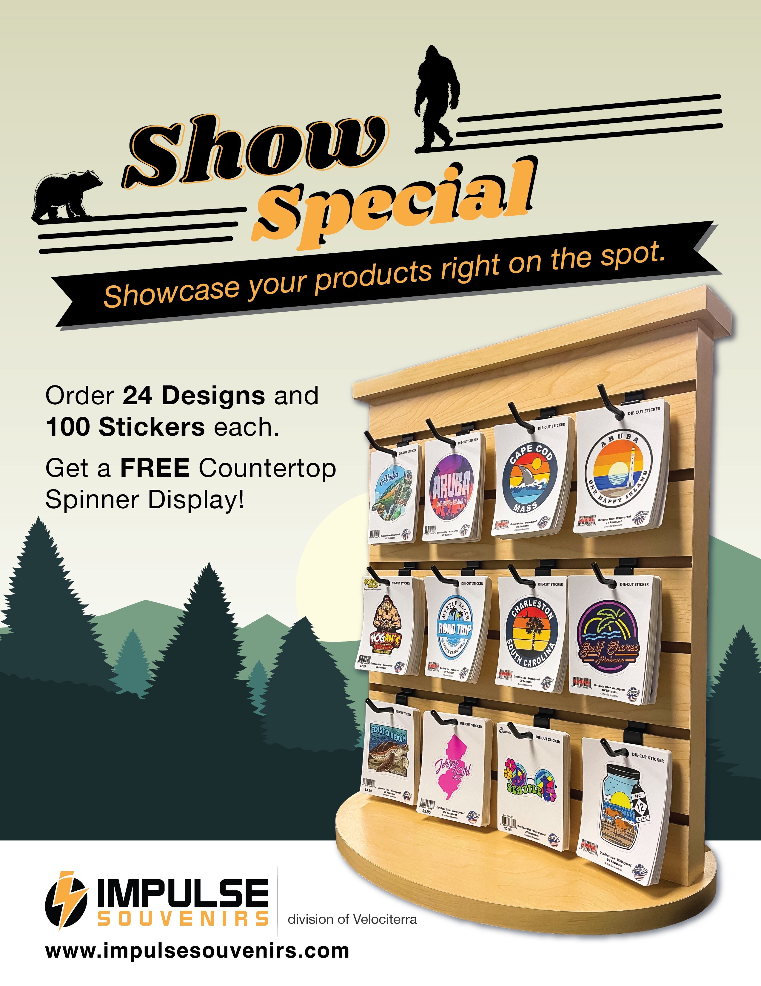 FREE Countertop Spinner from Impulse Souvenirs 45