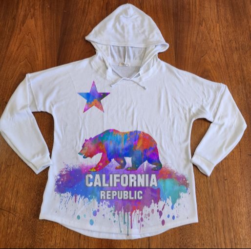 Vivid Watercolor Cal State Bear Hoody 72
