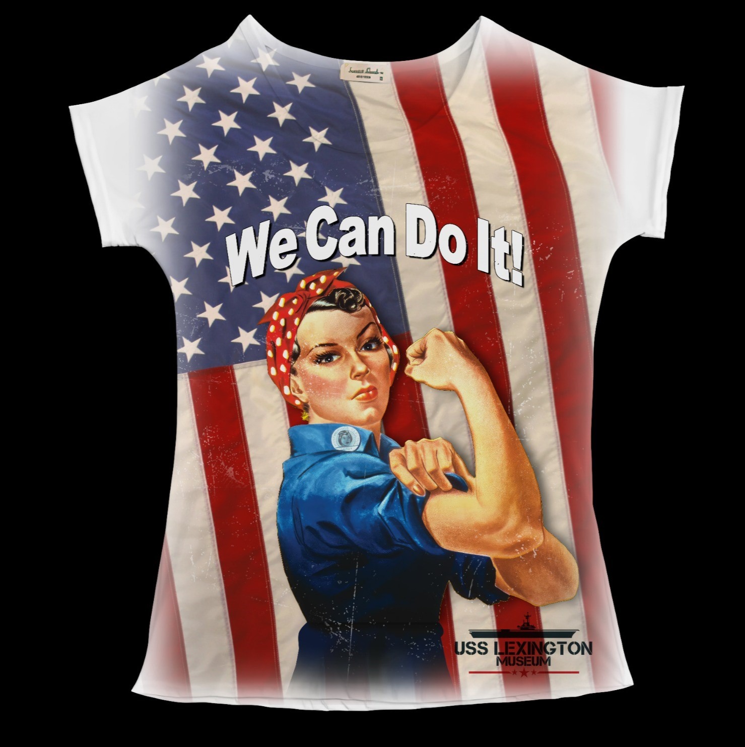 Ladies,"We Can Do It" T w/ Red Glitter on Headband 74