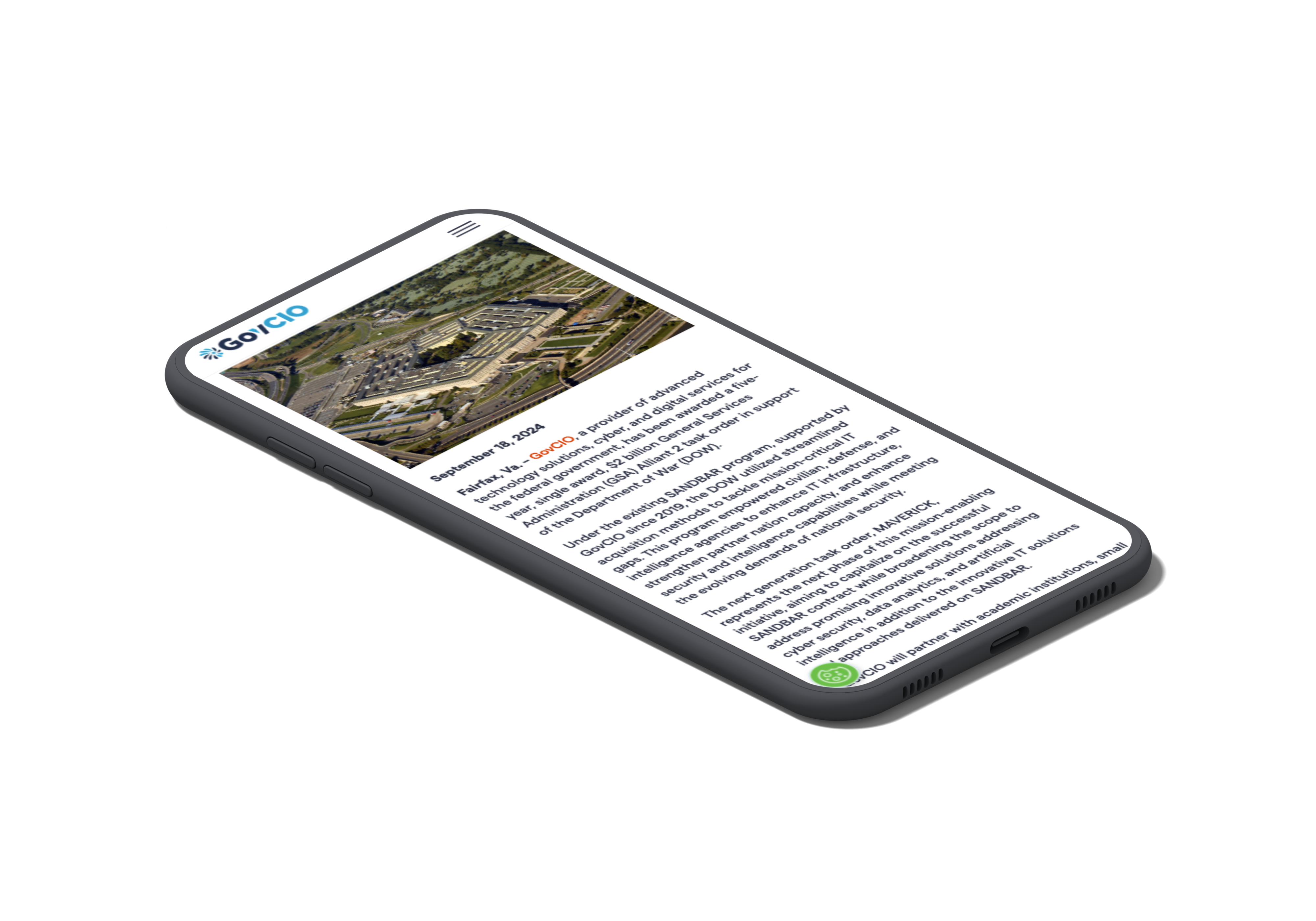 GovCIO Secures $2B Maverick DOW NSIN Task Order, Expanding AI and Cyber Reach 97