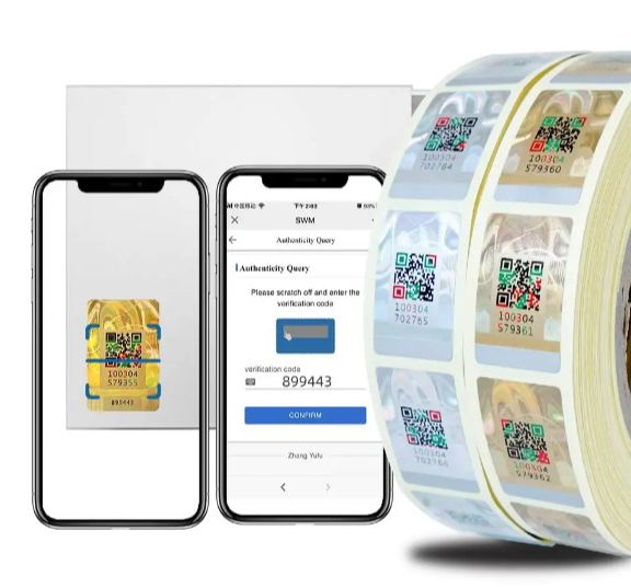 Concave Scratch off Hologram Security Label 236