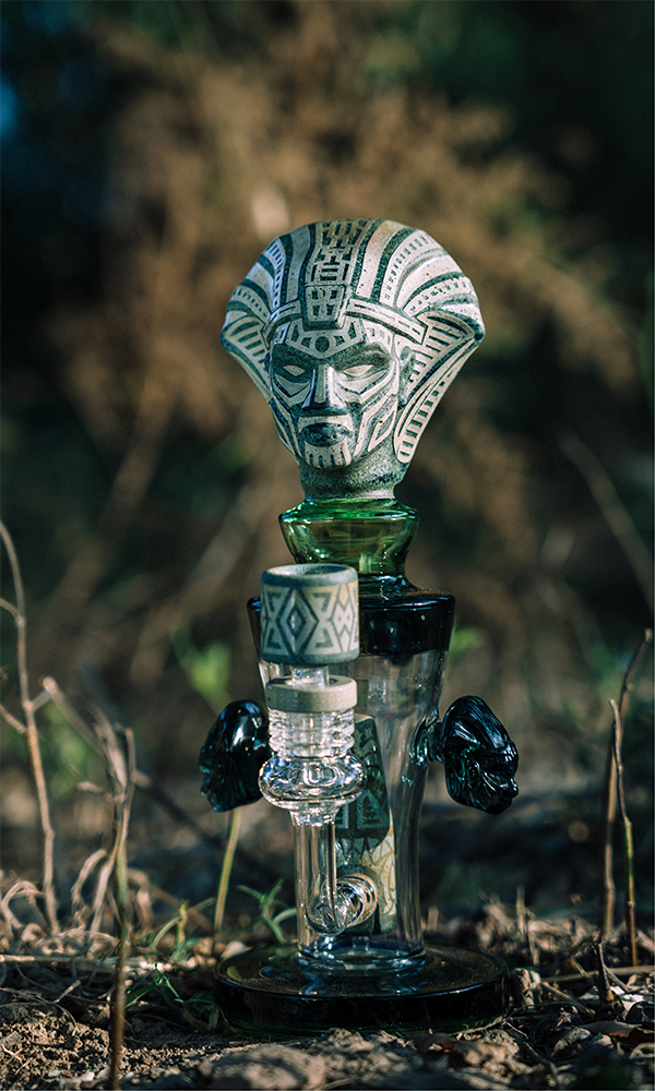 Egyptian Warrior 11″ Voy Glass Bong 253