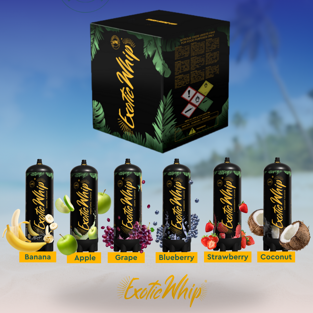 ExoticWhip Mixed Flavor Box — 670g N2O cream chargers 114
