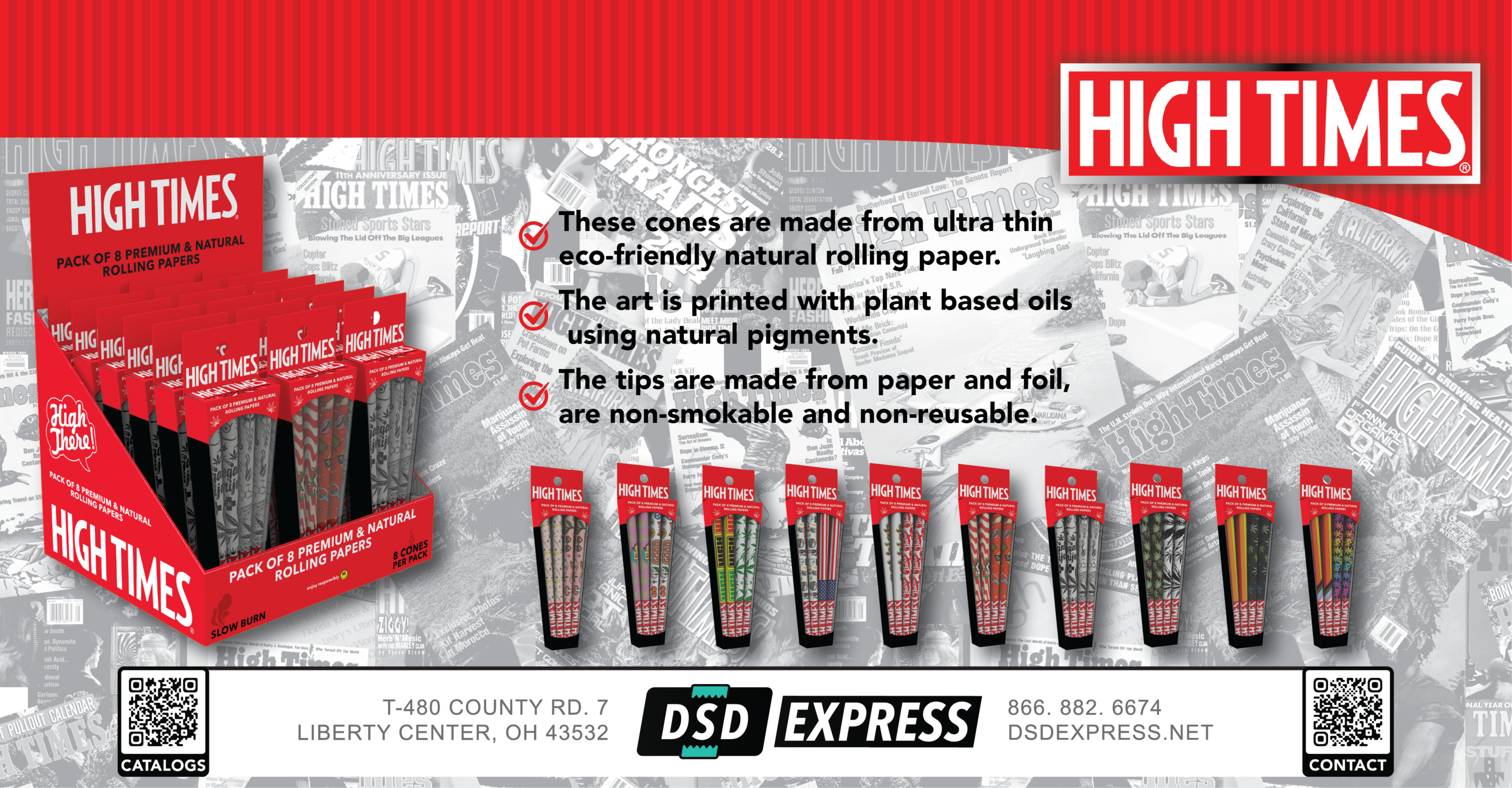 Premium High Times Rolling Papers 186