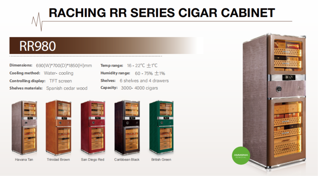 Raching Reserva RR980 Flagship Cigar Humidor | Precision Climate Control 39