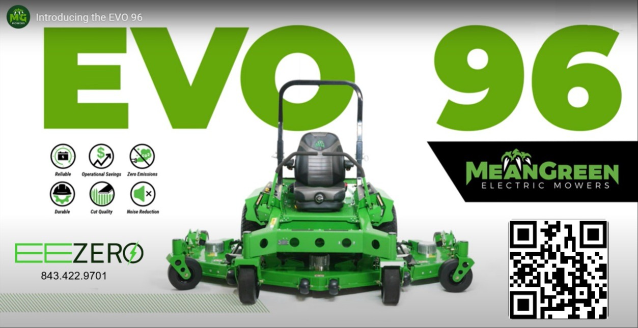 Introducing the one and only Meangreen 96" electric mower, with a 44kWh powerhouse ​battery. 8 hours of continuous mowing! 241