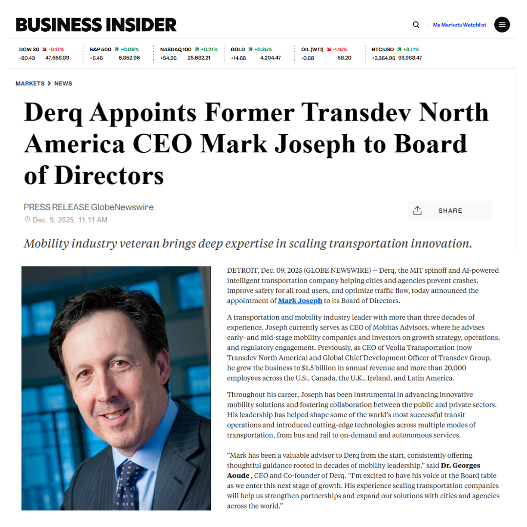 Derq Names Former Transdev North America CEO Mark 146