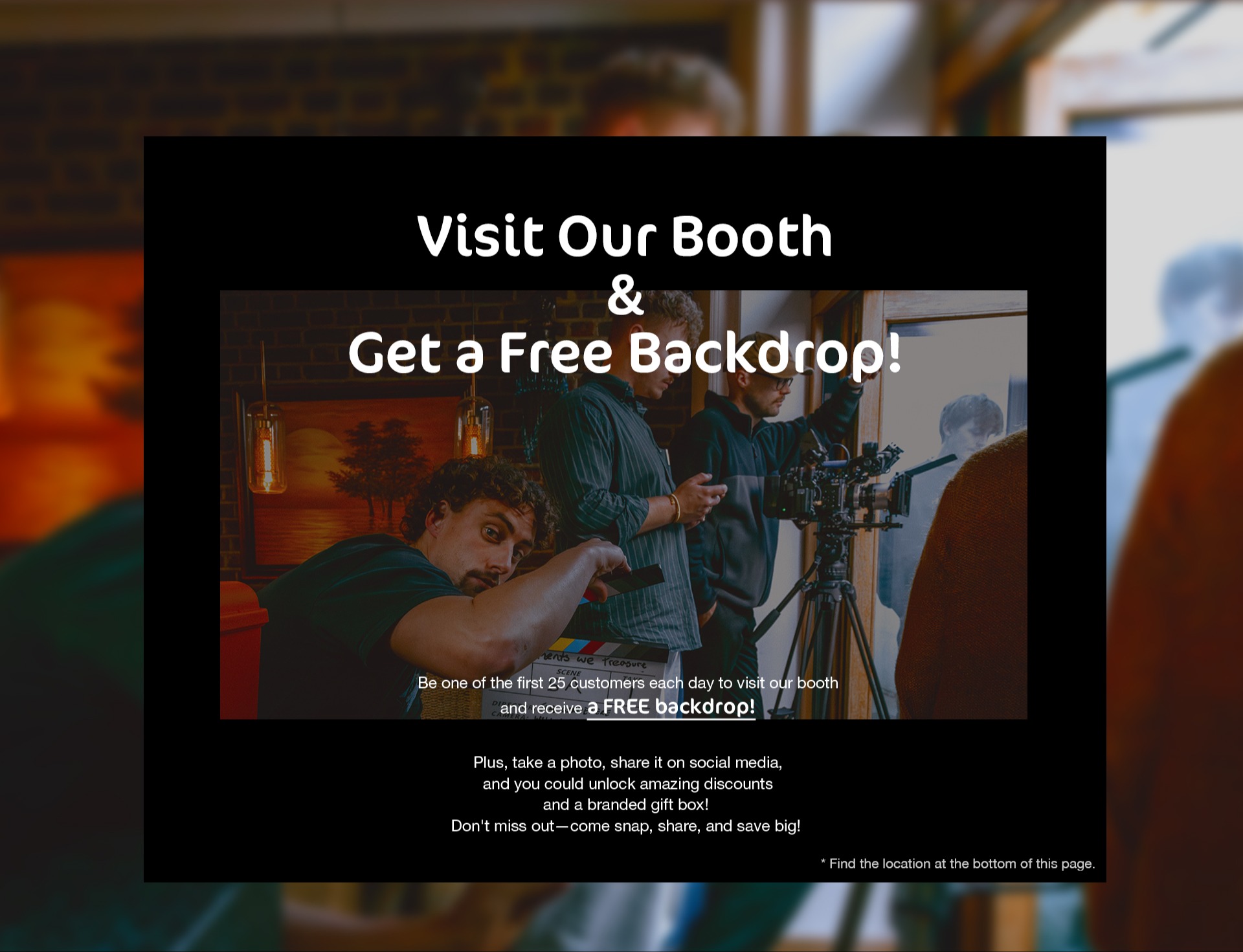 Visit Kate's Booth, Get Free Backdrops & More! 135