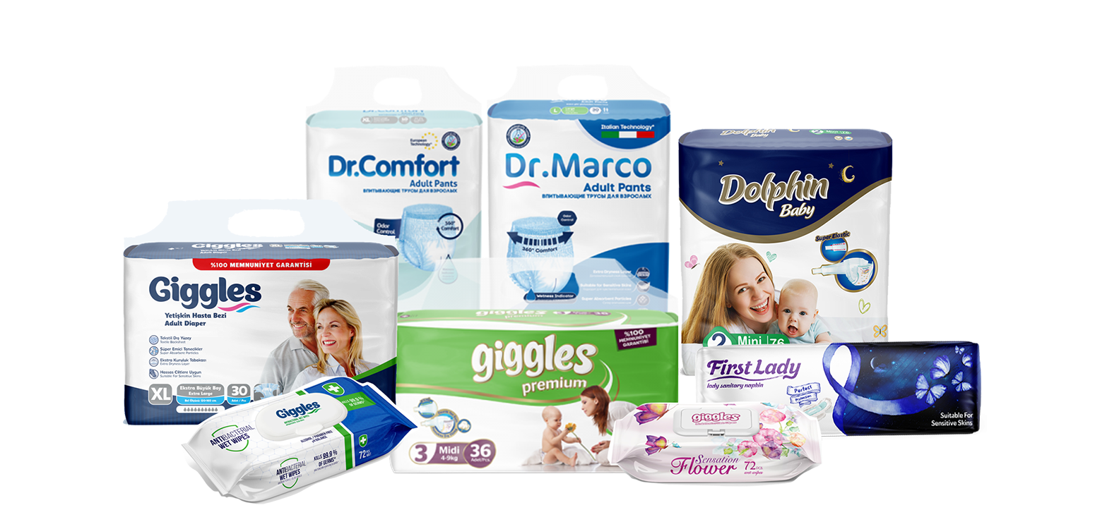 Giggles Baby Diapers & Dr Comfort Adult Diapers 352