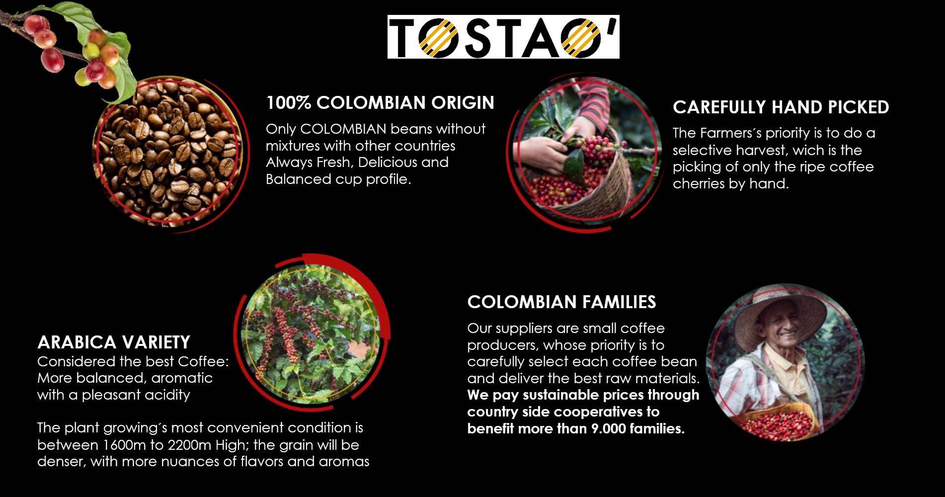 Tostao' Coffee 100% Colombian 760