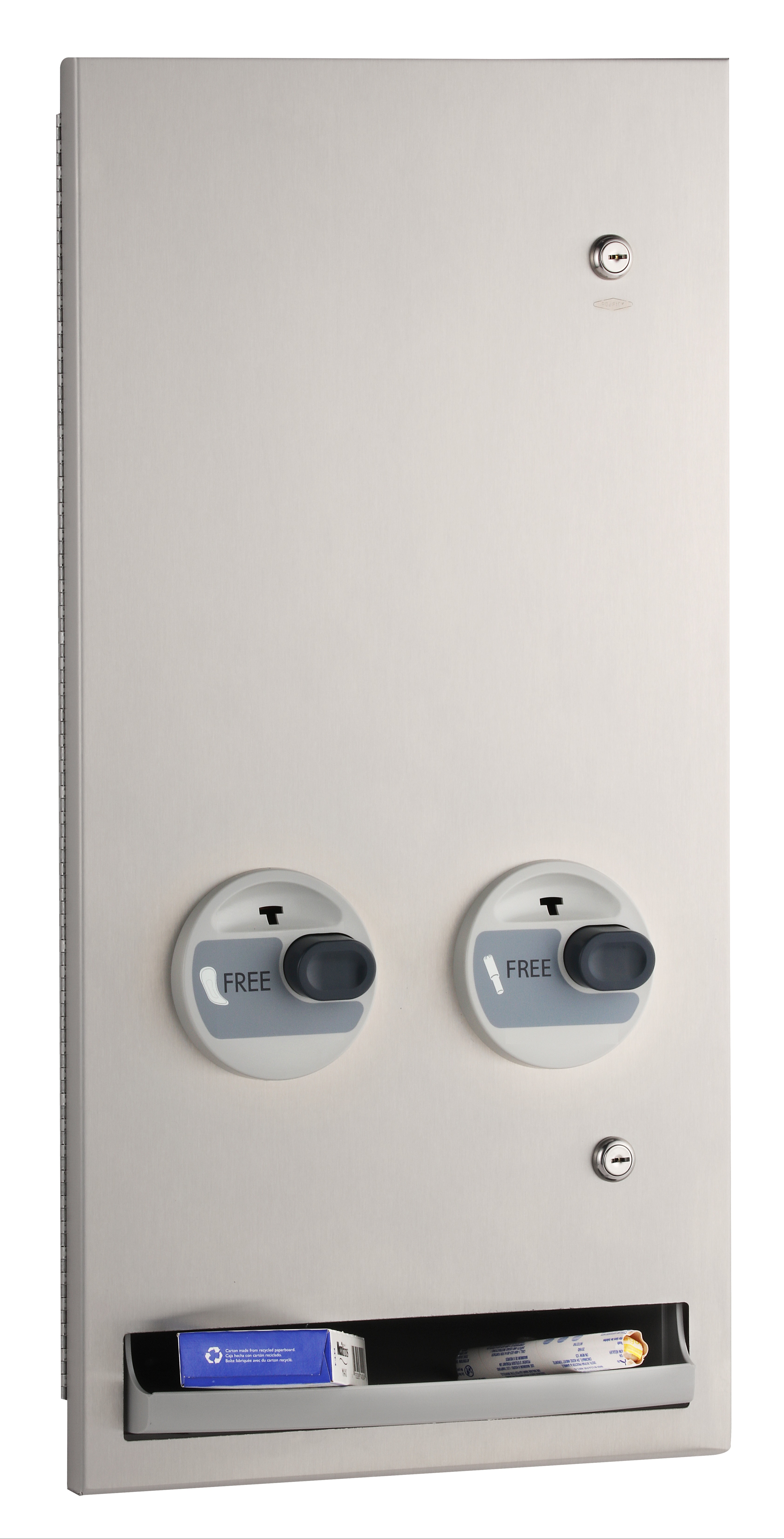 B-37063C.MBLK Recessed Complimentary Napkin/Tampon Dispenser 66