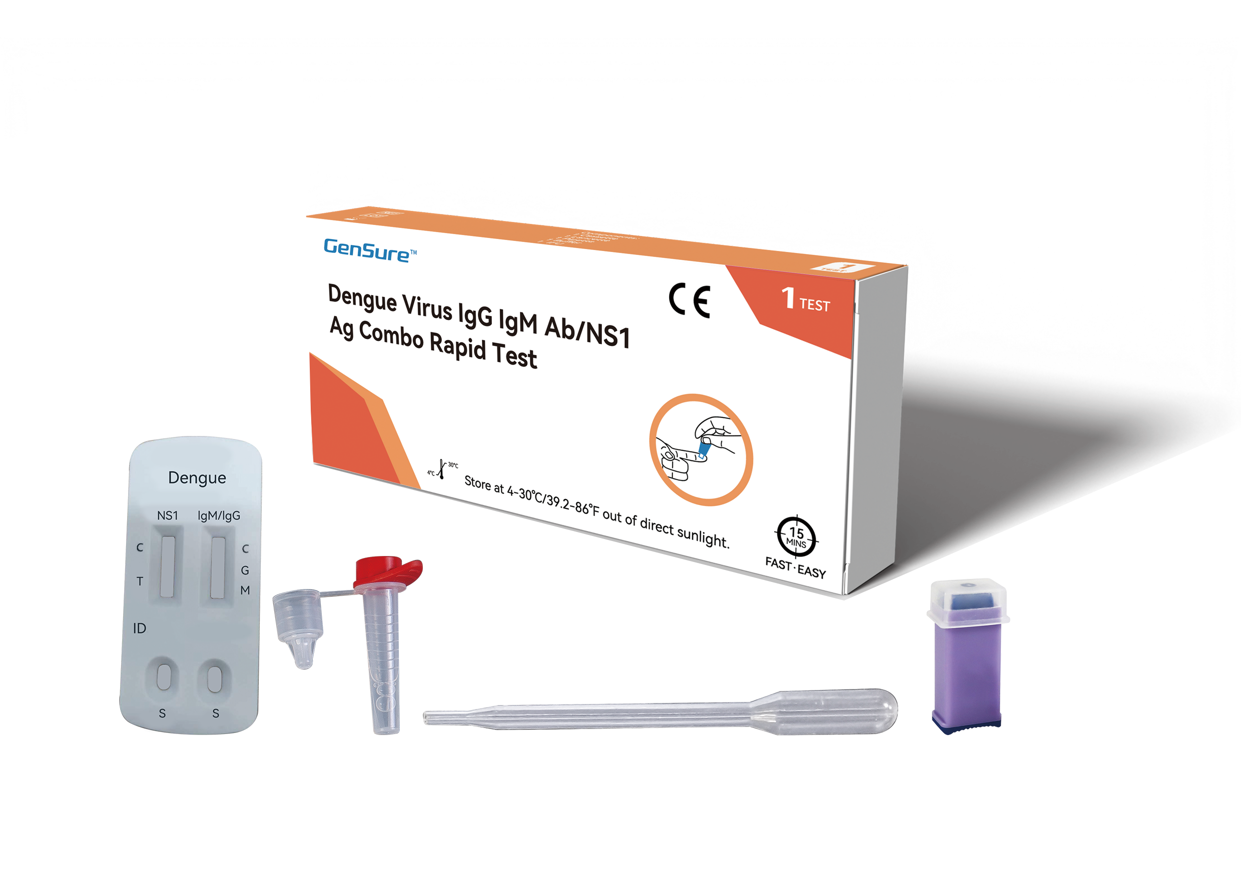 Dengue Virus IgG IgM Ab/NS1 Ag Combo Rapid Test 1124