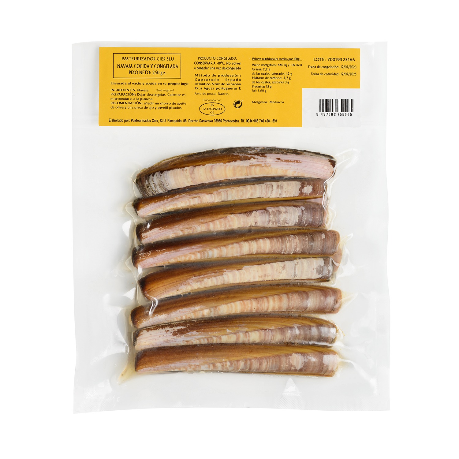 Razor clam cooked in its own juice 476