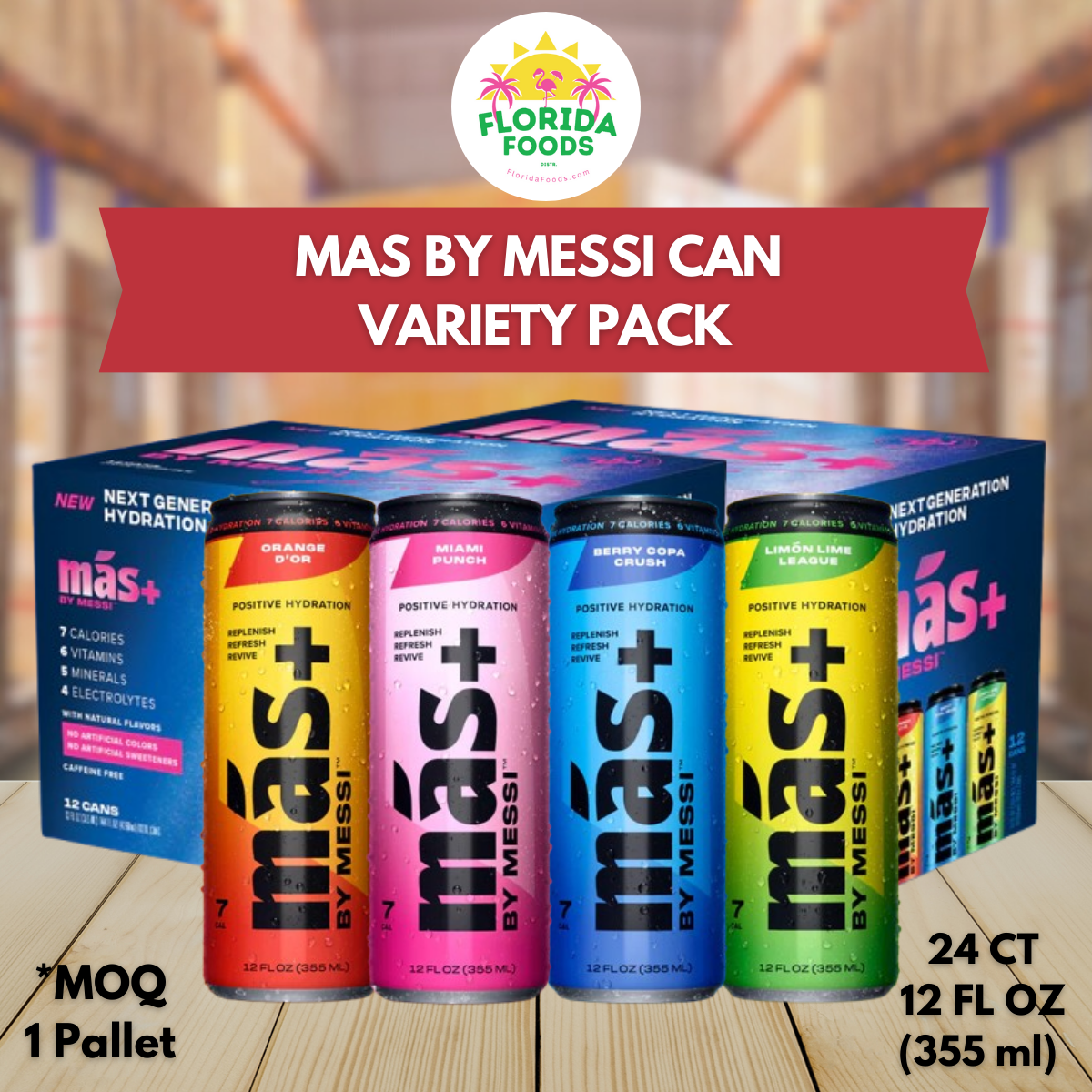MAS BY MESSI VARIETY PACK CAN 12 FL OZ 24 PK 639