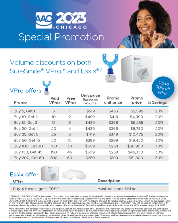 SureSmile® VPro™ and Essix® Promo 485