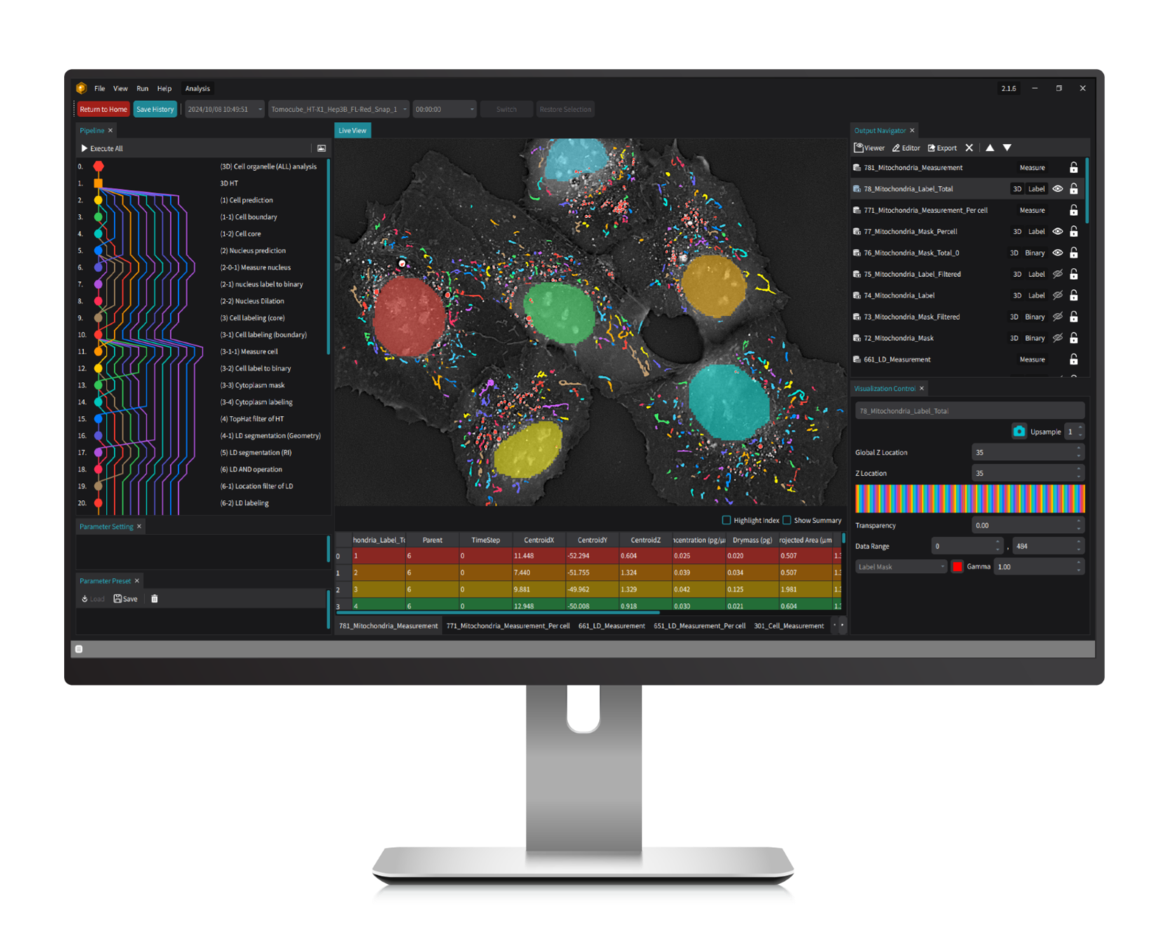 Holotomography image analysis - TomoAnalysis™ 130