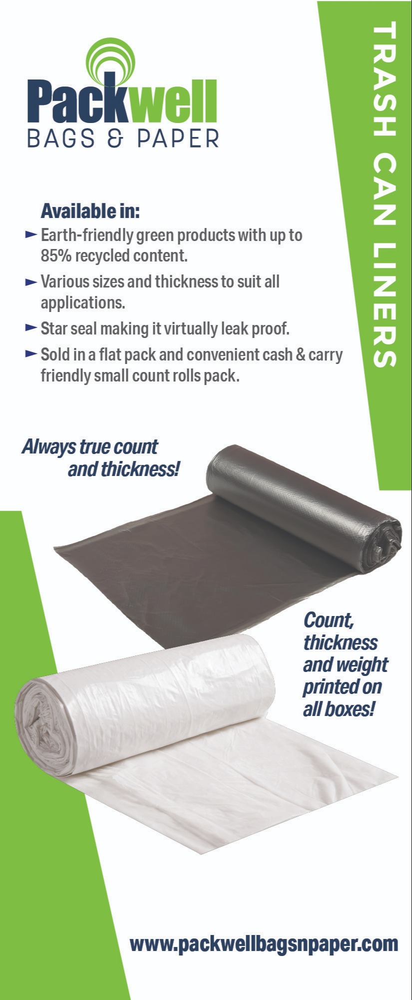 Plastic Trash Can Liners, Pallet hand & machine stretch wraps 1099