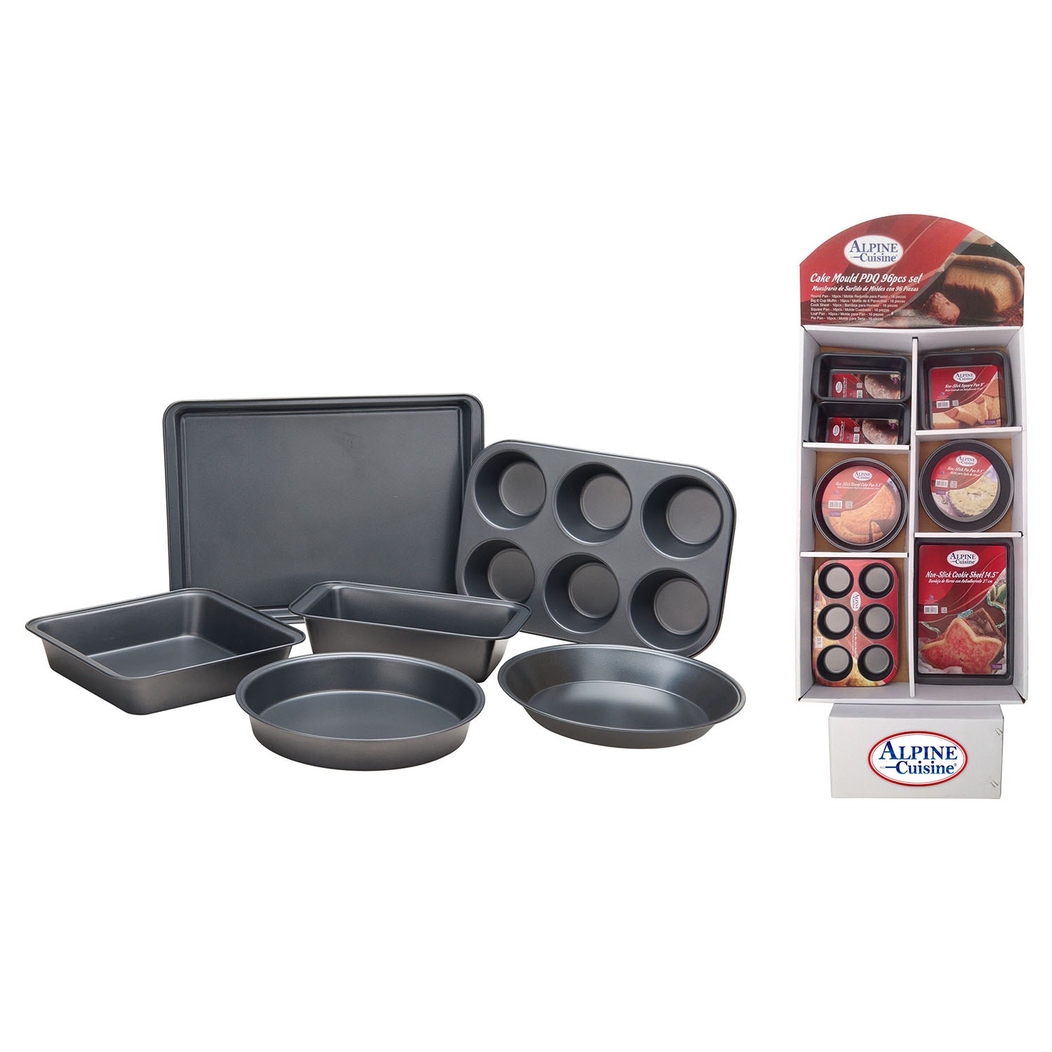 Alpine Cuisine Carbon Steel Muffin Pan Big 6 cup 1381