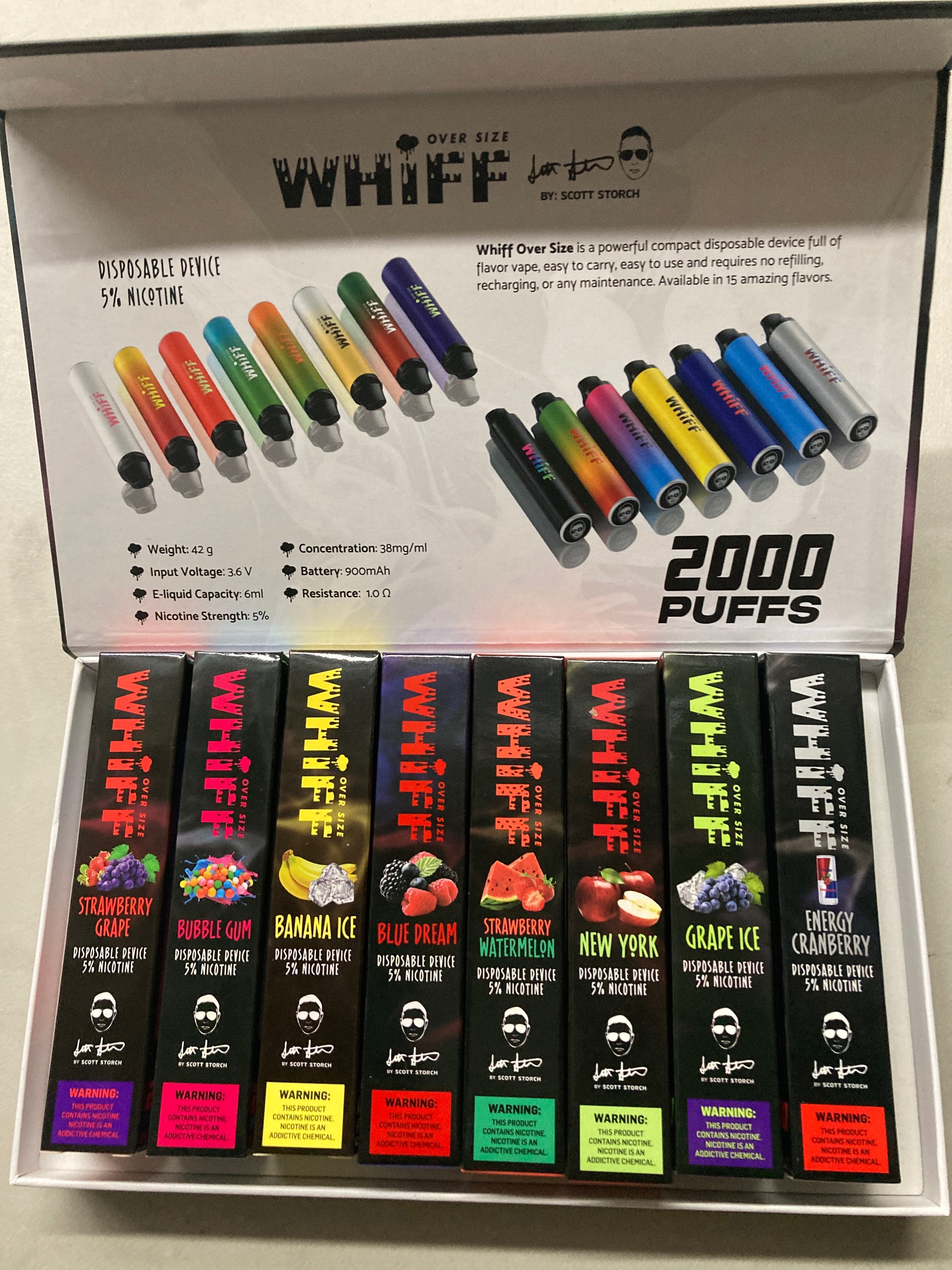 WHIFF 5% NICOTINE VAPES 170