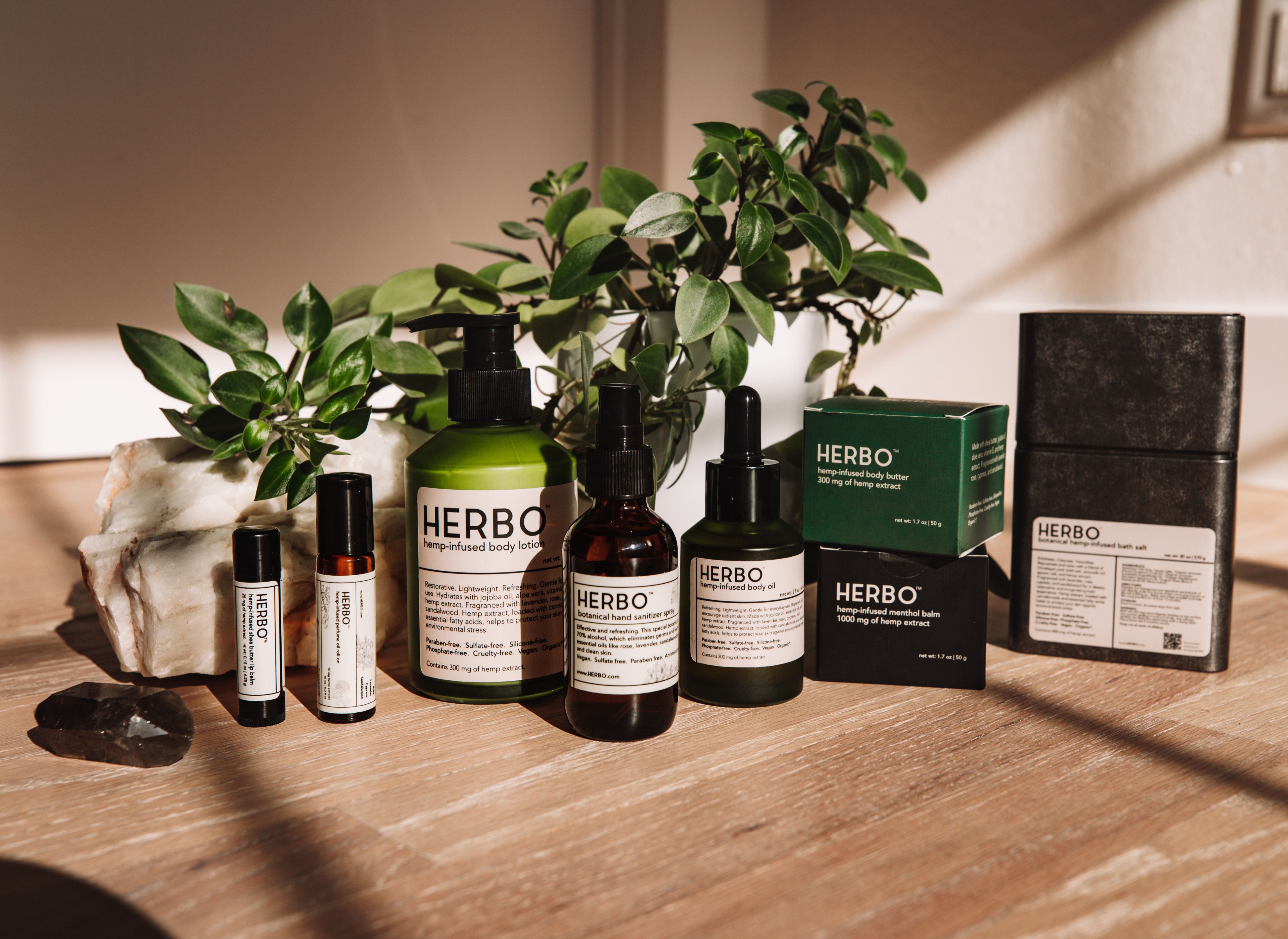 Herbo - A line-up of natural + gender-neutral skin care products made using hemp oil. 191