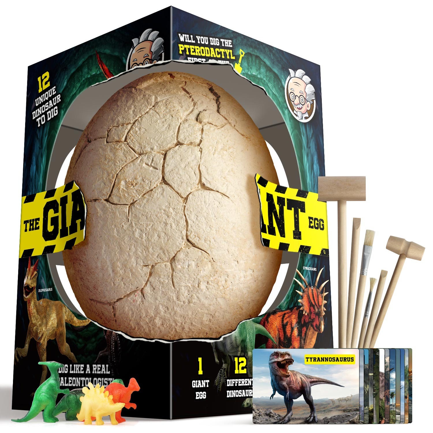 Jumbo Dino Egg with 12 Different Dinosaur Toys 493