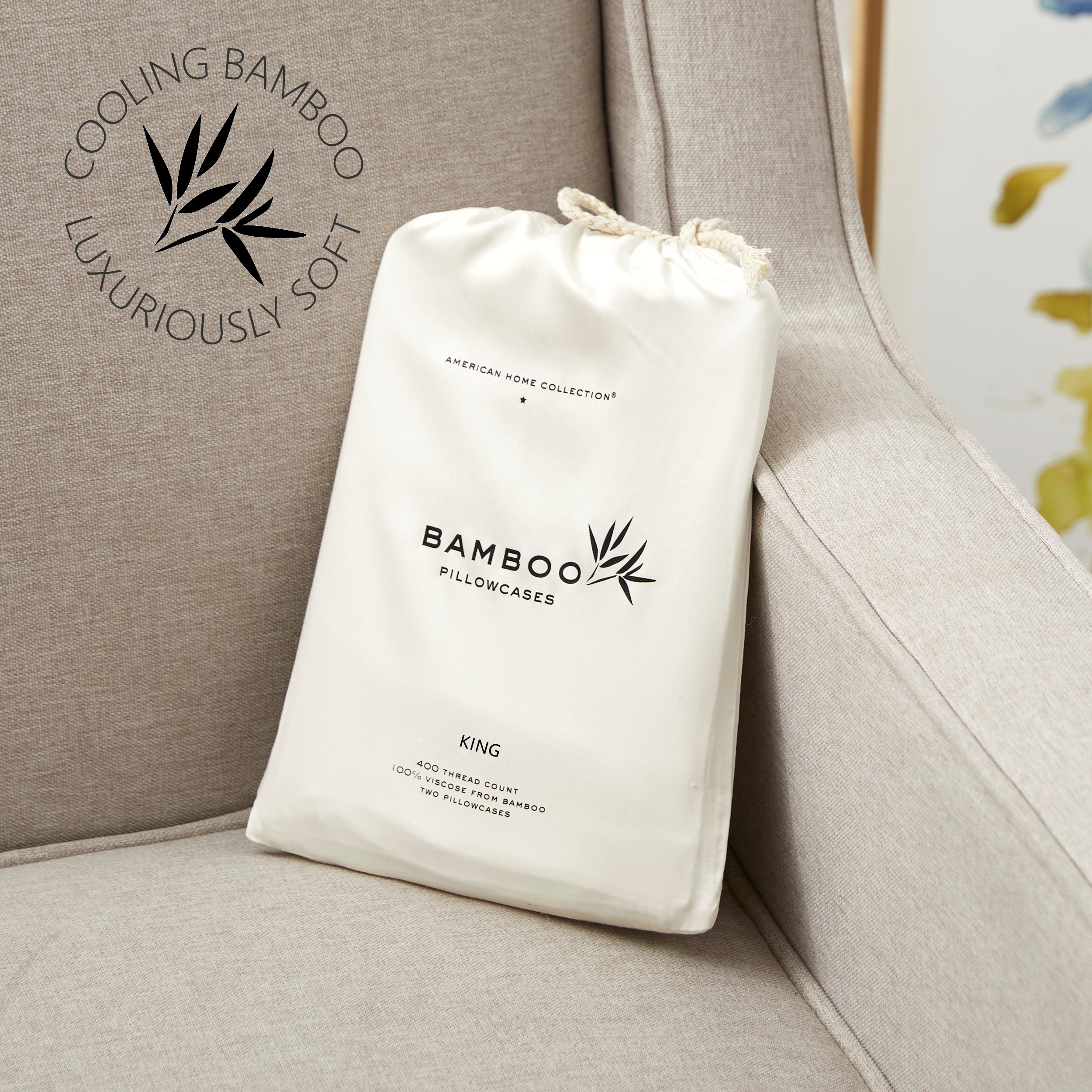 Luxury Bamboo Pillow Cases Set of 2 625
