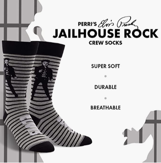 Elvis Jailhouse Rock Socks by Perri's Socks 757