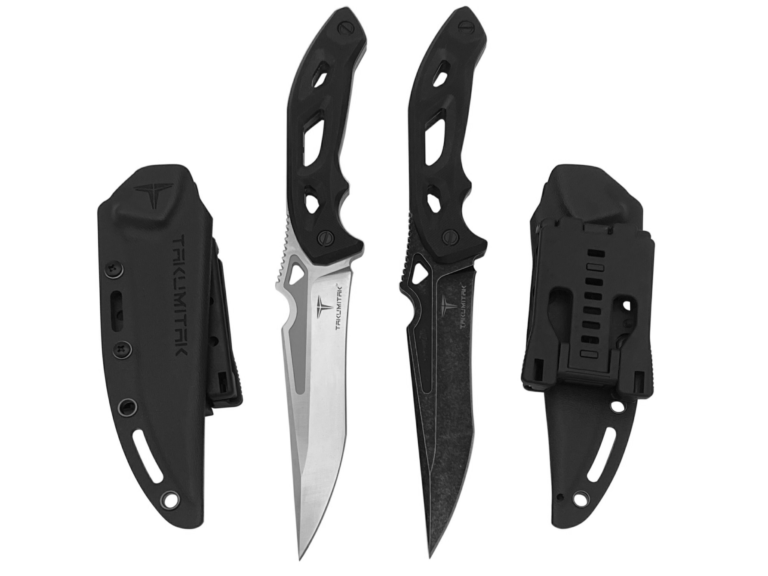 TKF209 - UNHINGED 10" D2 Fixed Blade Knife W/ G10 Handle & Molle Clip 851