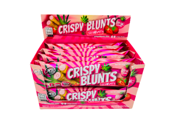 D9 Box of 10 (2 packs) 100mg Crispy Blunts with Hazelnut Chocolate Cream Crispy Phyllo Dough 2 Sticks 1.5 oz 1269