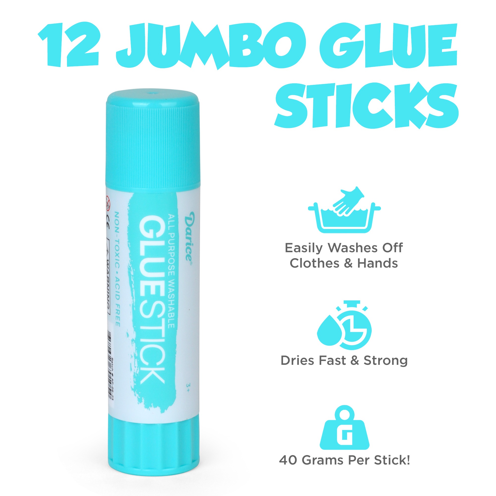 Darice 12 Jumbo Glue Sticks 182